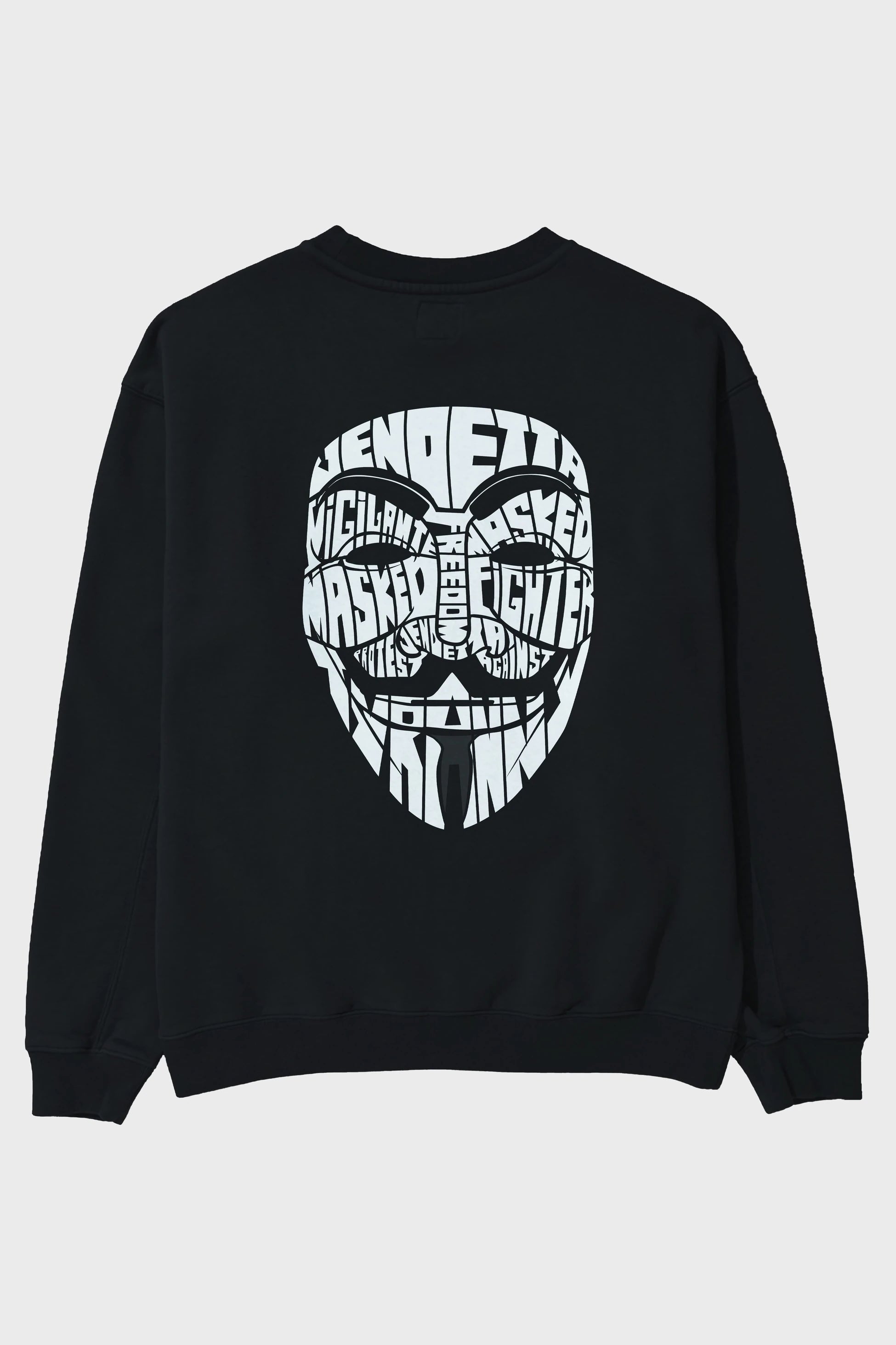 Vendetta Arka Baskılı Oversize Sweatshirt Erkek Kadın Unisex