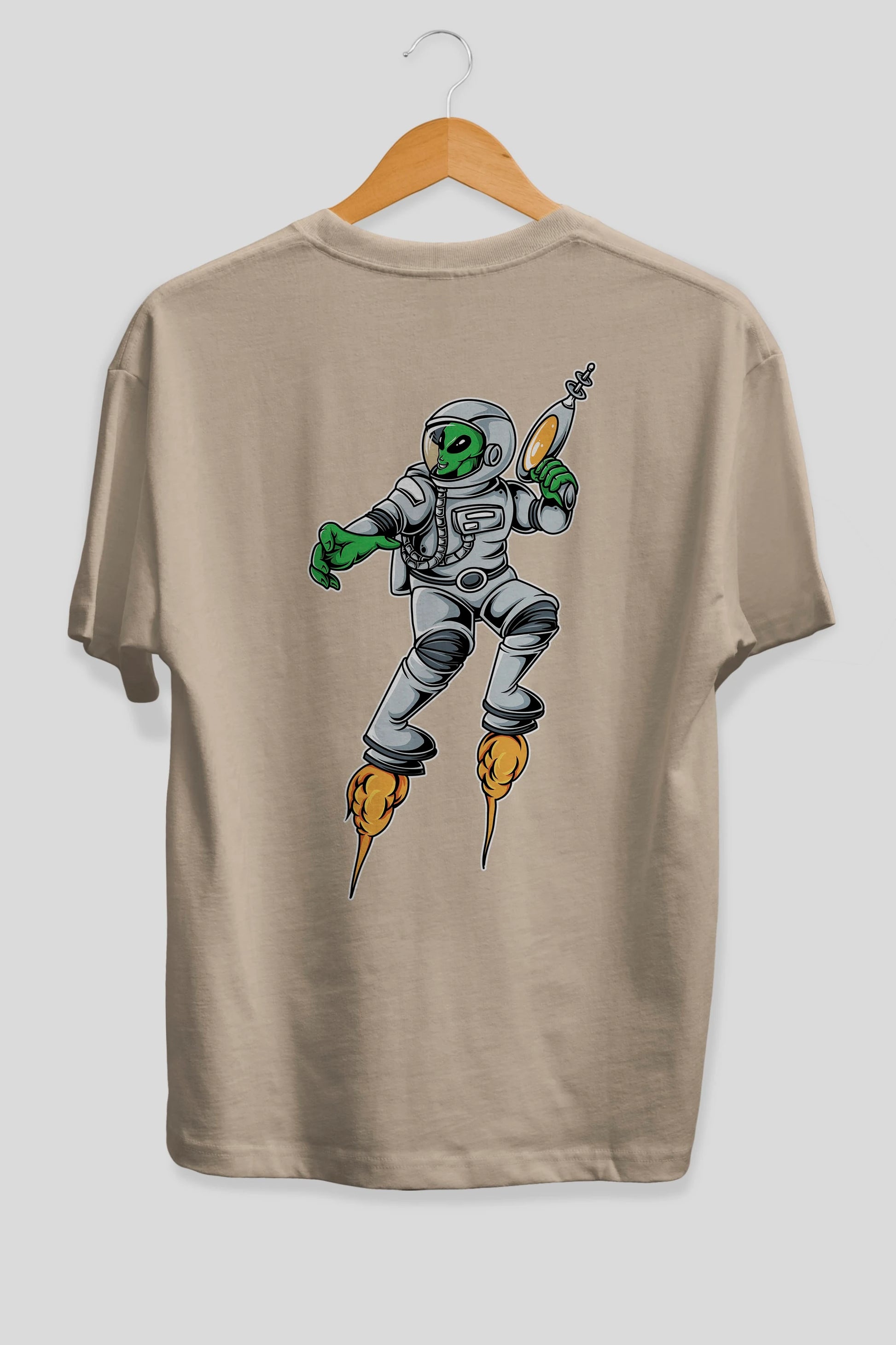 Alien Wars Tshirt Arka Baskılı Oversize t-shirt Erkek Kadın Unisex