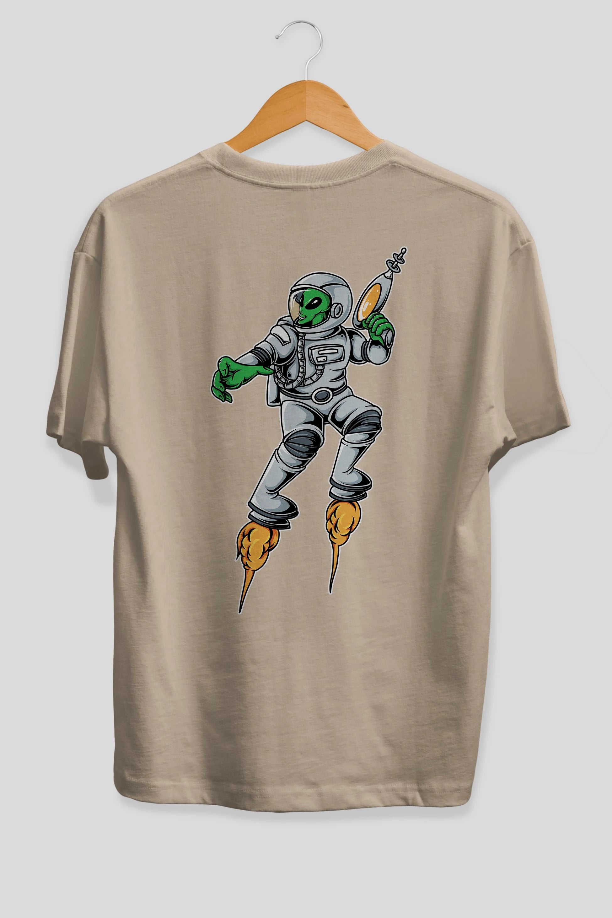 Alien Wars Tshirt Arka Baskılı Oversize t-shirt Erkek Kadın Unisex