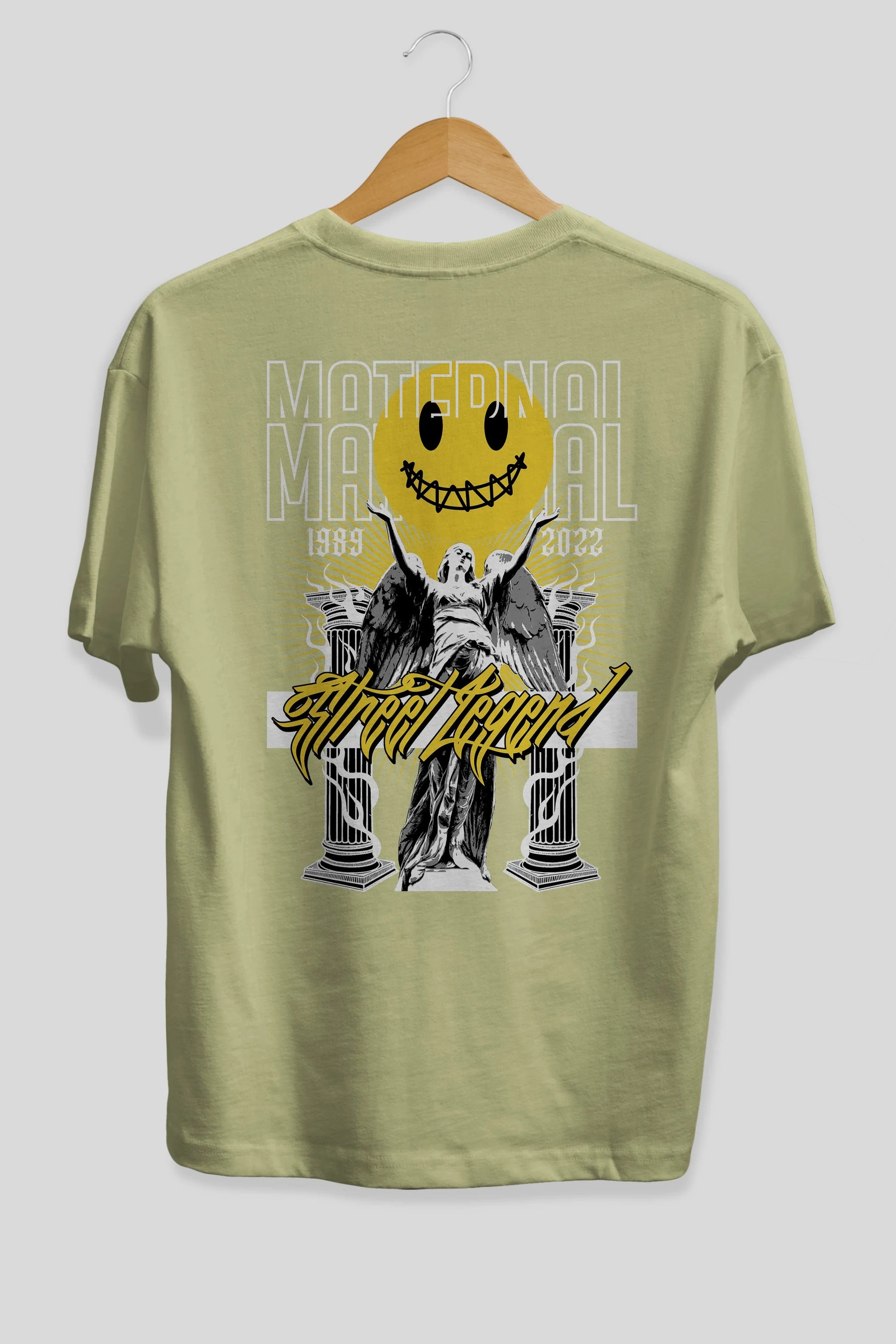 Maternal Street Legend Arka Baskılı Oversize t-shirt Erkek Kadın Unisex