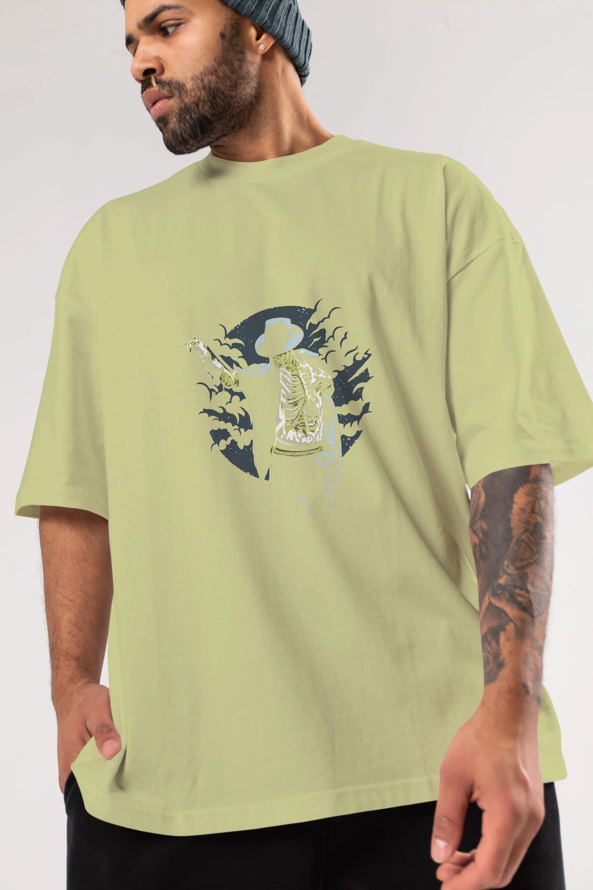 Zombie Pop Ön Baskılı Oversize t-shirt Erkek Kadın Unisex %100 Pamuk tişort