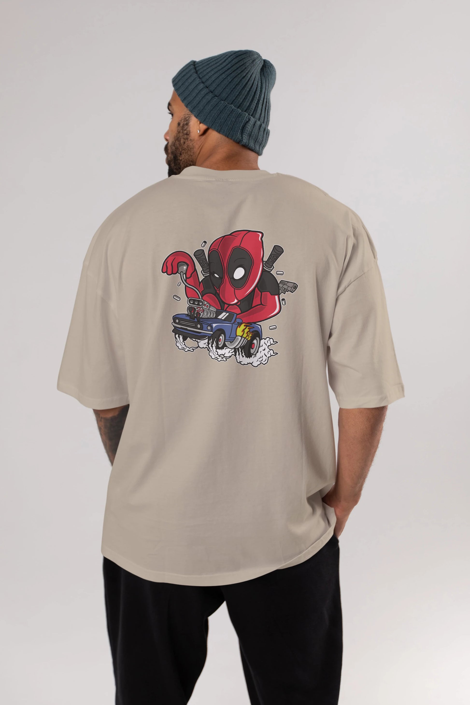 Deadpool (21) Arka Baskılı Oversize t-shirt Erkek Kadın Unisex %100 Pamuk Bisiklet Yaka tişort