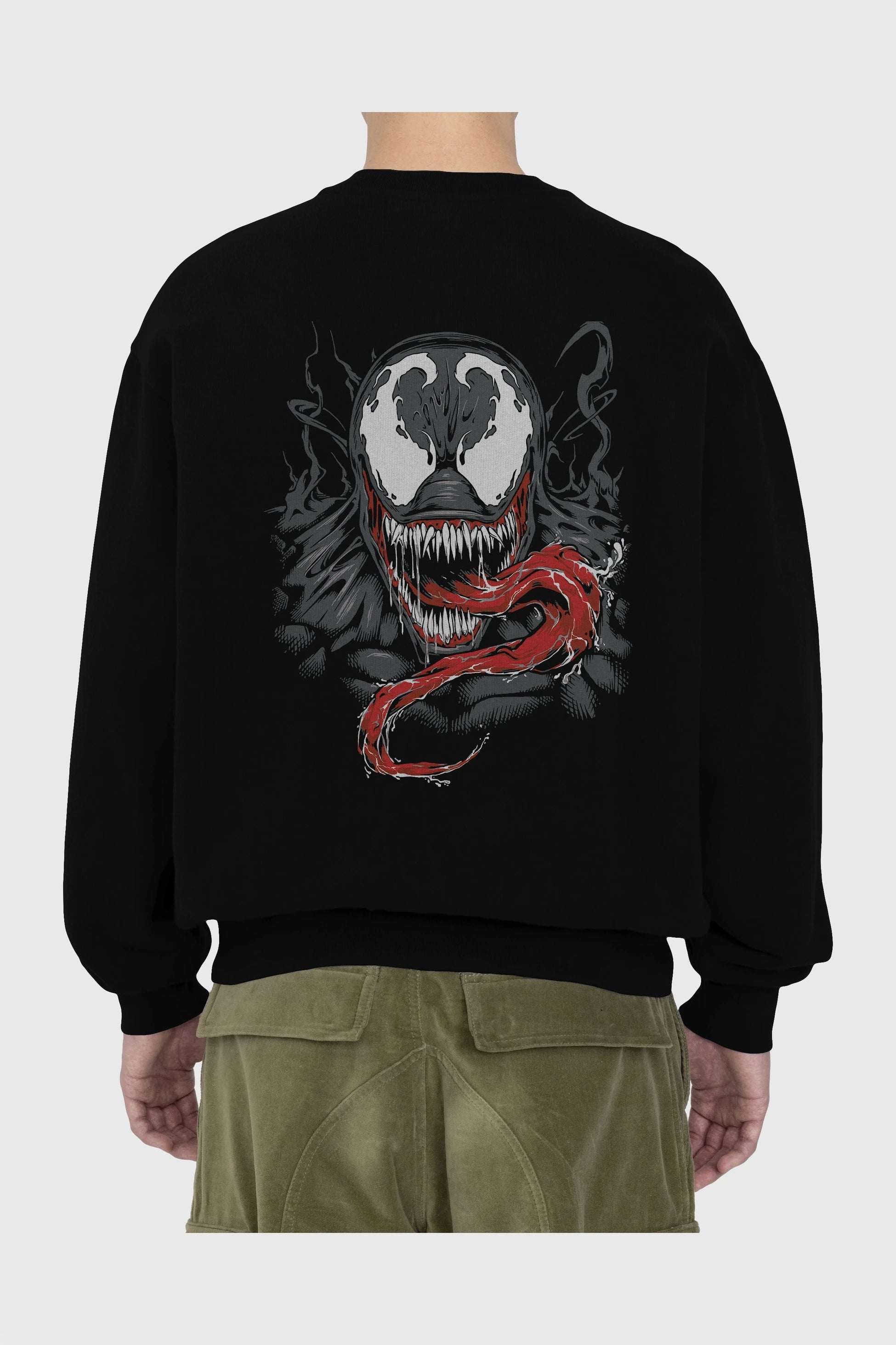 Venom (18) Arka Baskılı Oversize Sweatshirt Erkek Kadın Unisex
