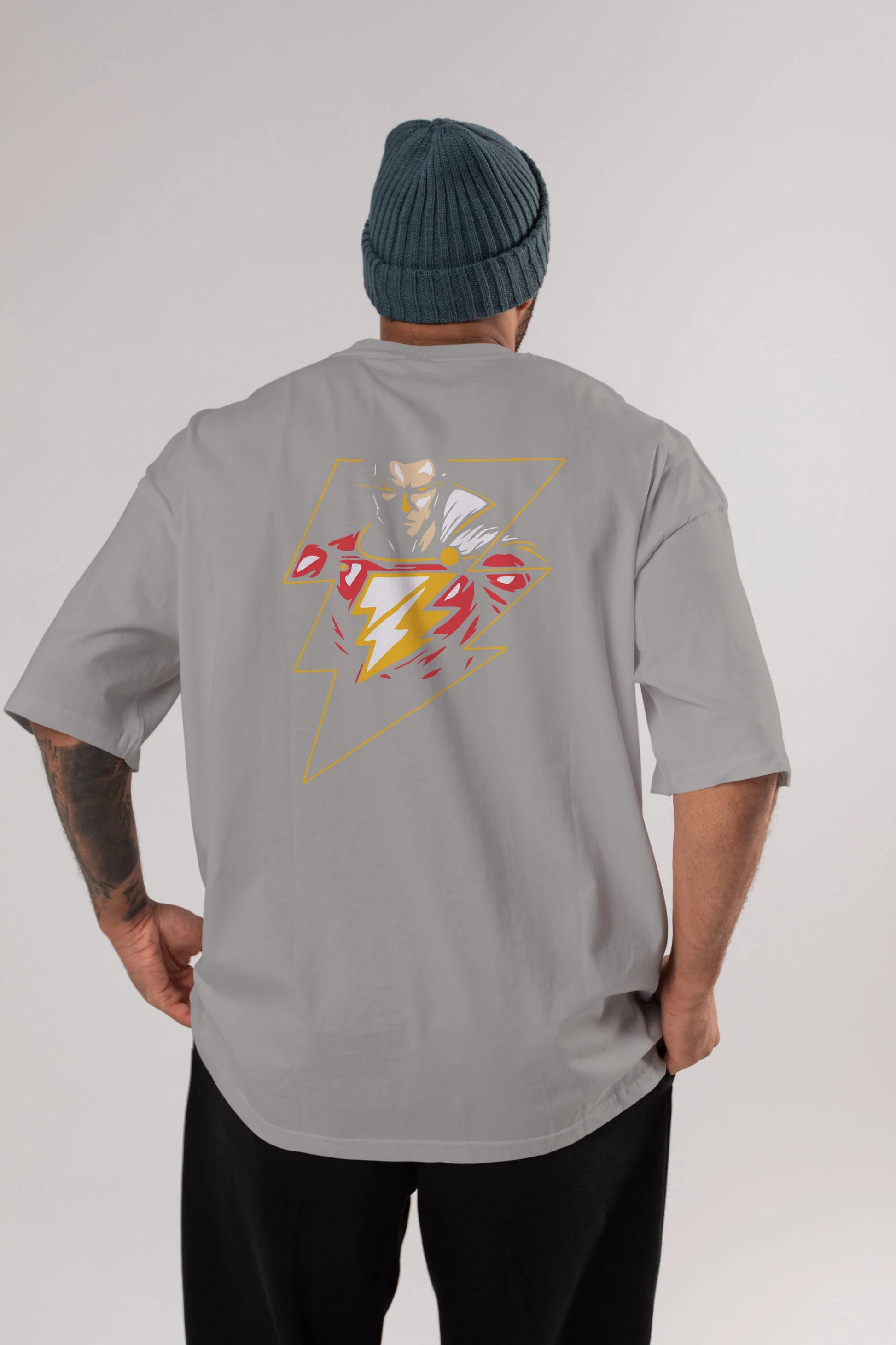 Flash Avengers (3) Arka Baskılı Oversize t-shirt Erkek Kadın Unisex %100 Pamuk Bisiklet Yaka tişort