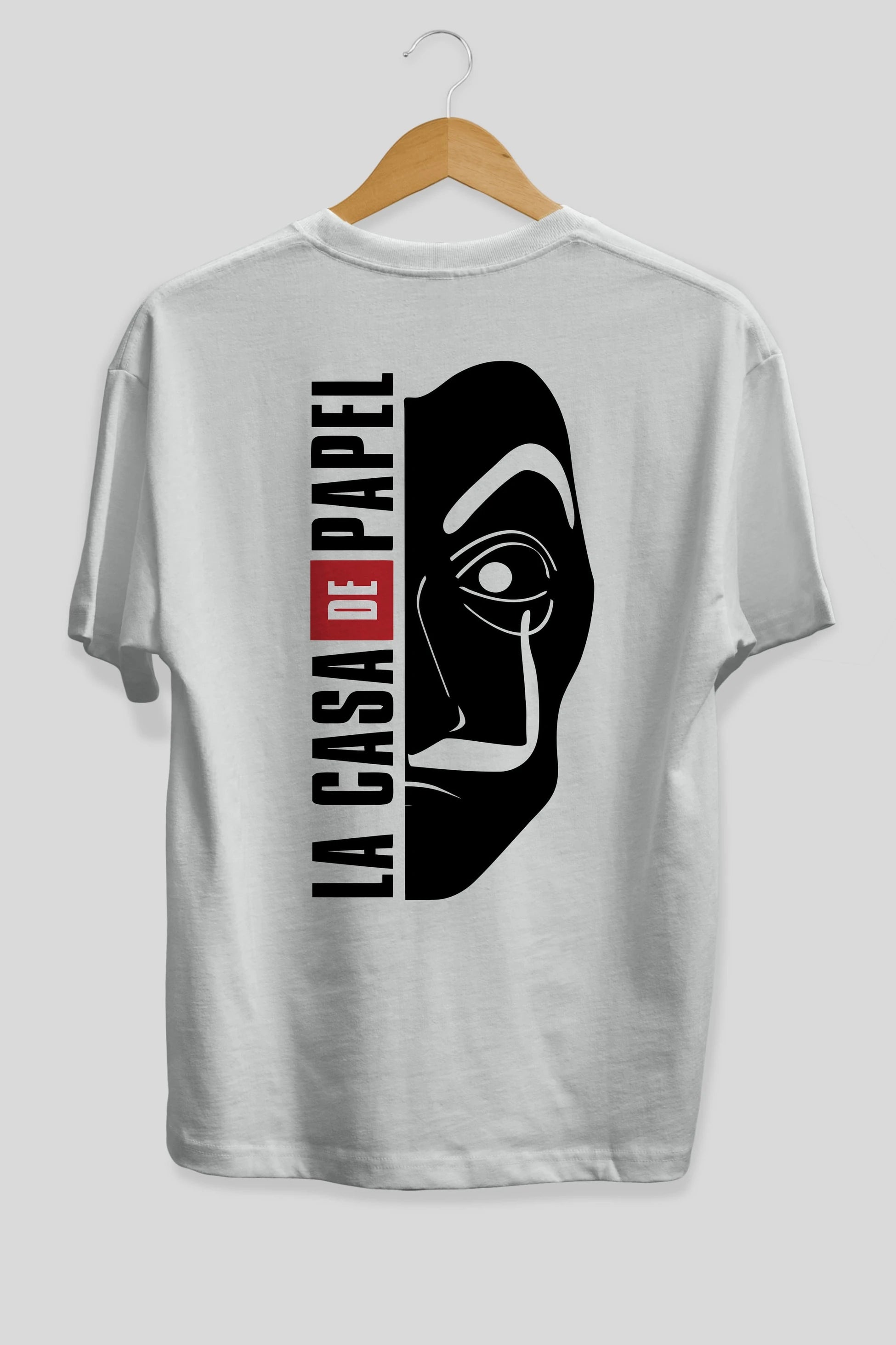 La Casa De Papel (3) Arka Baskılı Oversize t-shirt Erkek Kadın Unisex %100 Pamuk Bisiklet Yaka tişort