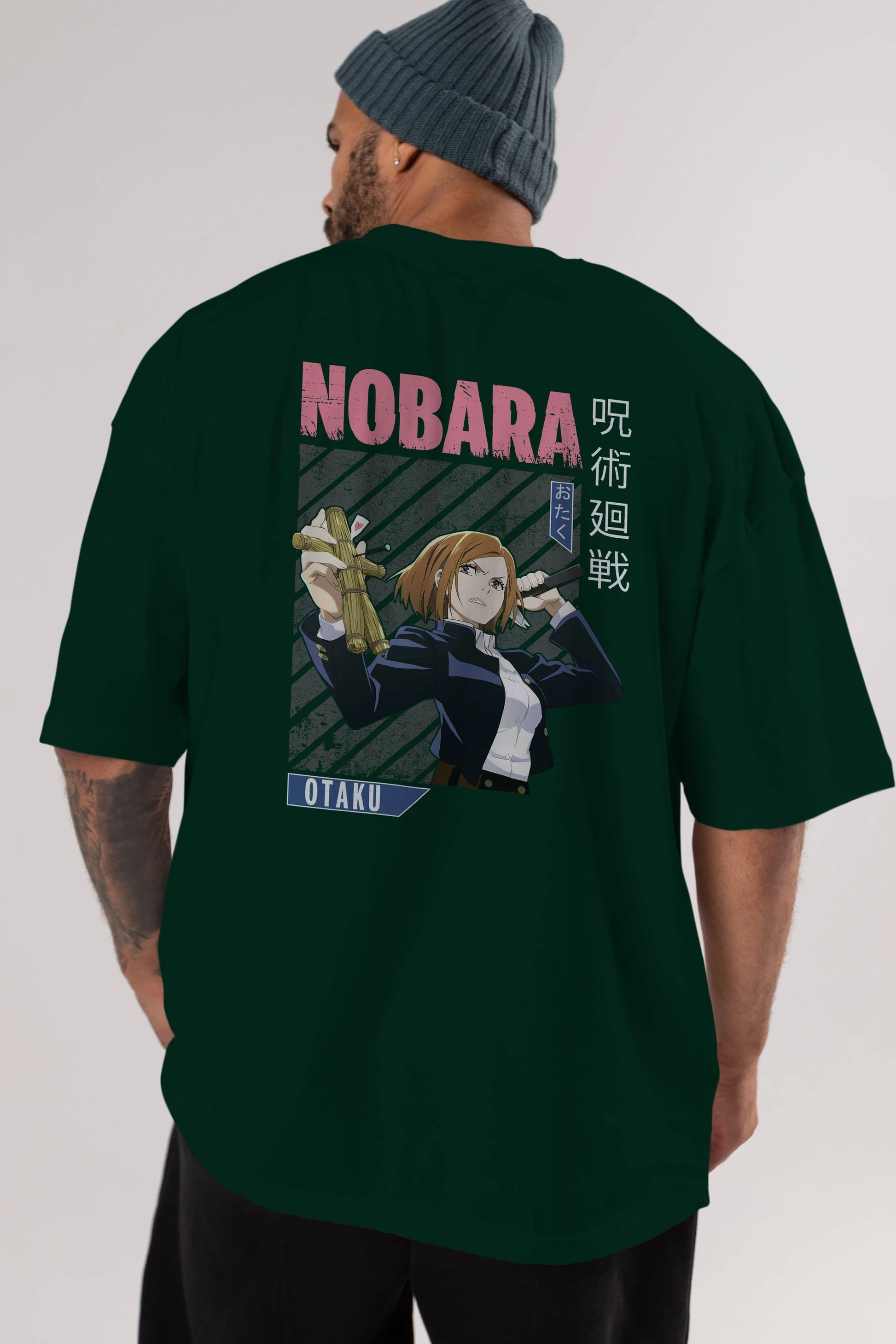 Nobara Kugisaki 6 Anime Arka Baskılı Oversize t-shirt Erkek Kadın Unisex