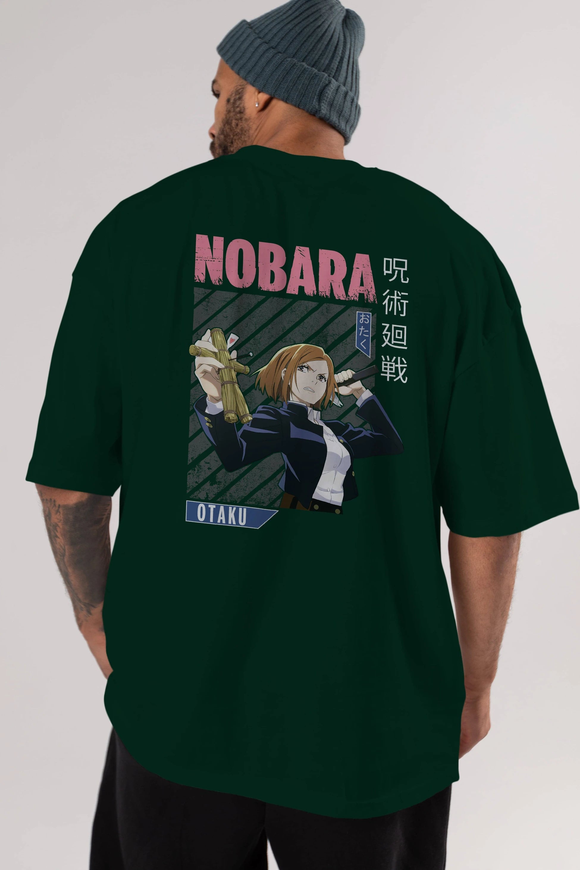 Nobara Kugisaki 6 Anime Arka Baskılı Oversize t-shirt Erkek Kadın Unisex