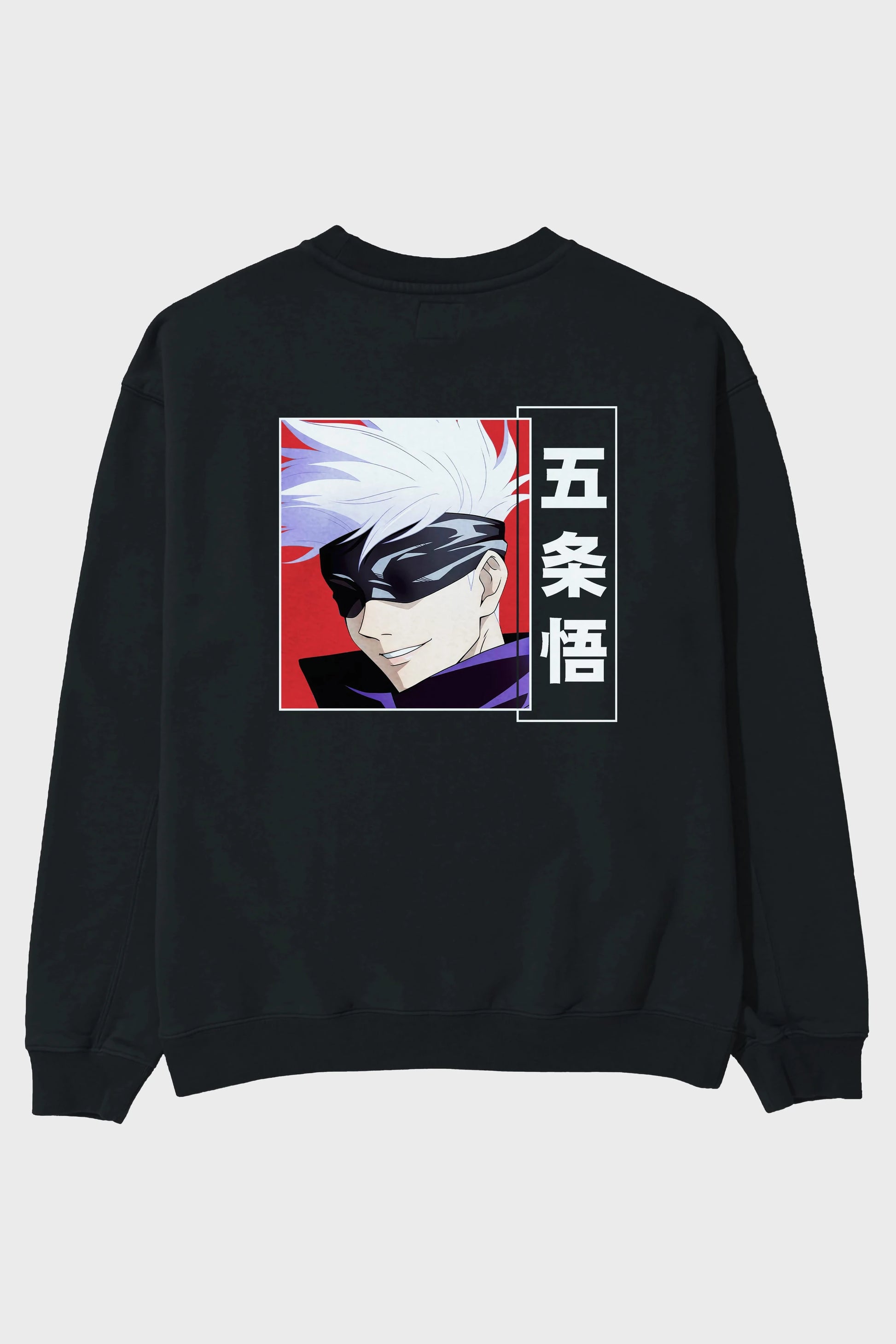 SATORU GOJO Anime Arka Baskılı Oversize Sweatshirt Erkek Kadın Unisex
