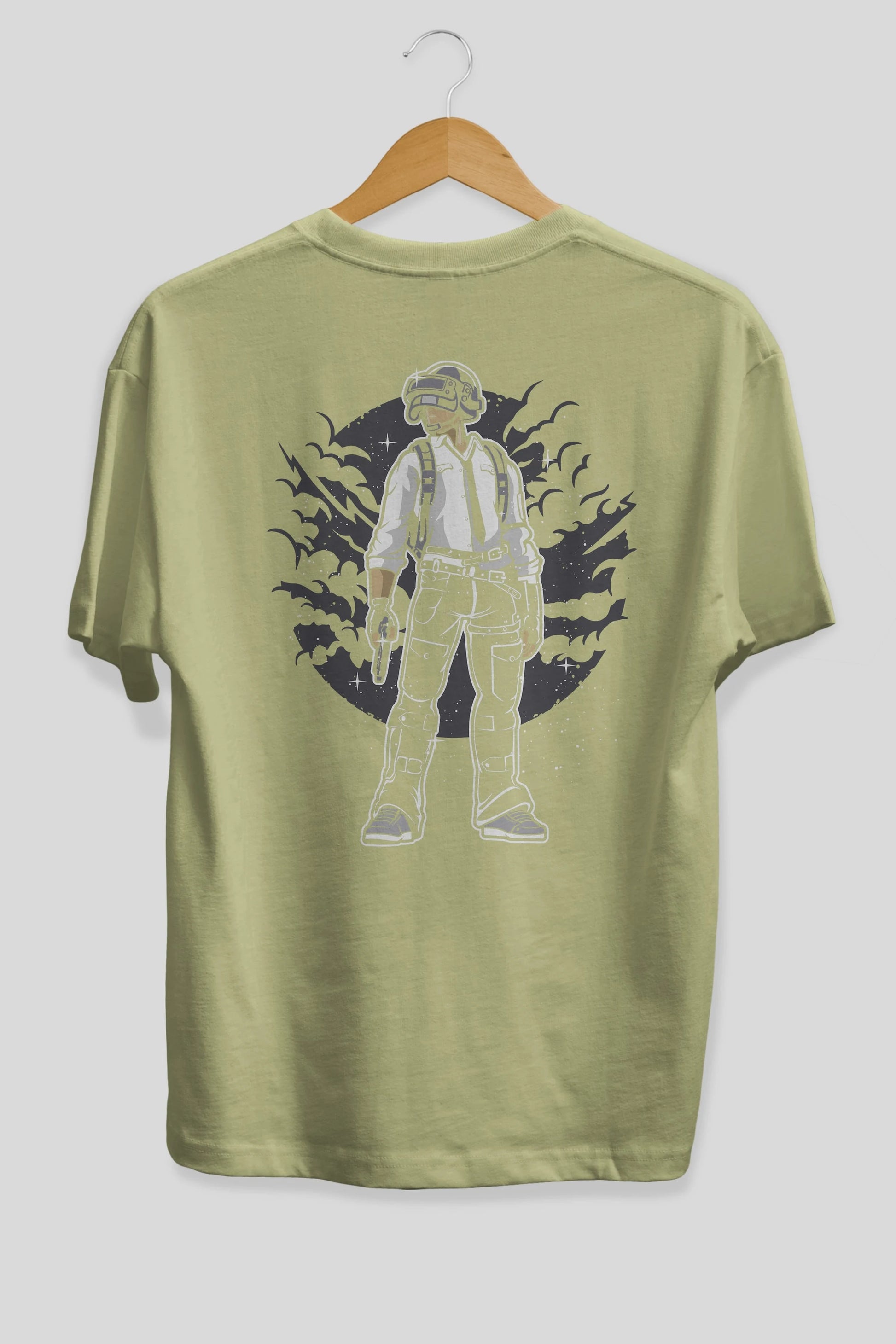PUBG Arka Baskılı Oversize t-shirt Erkek Kadın Unisex %100 Pamuk