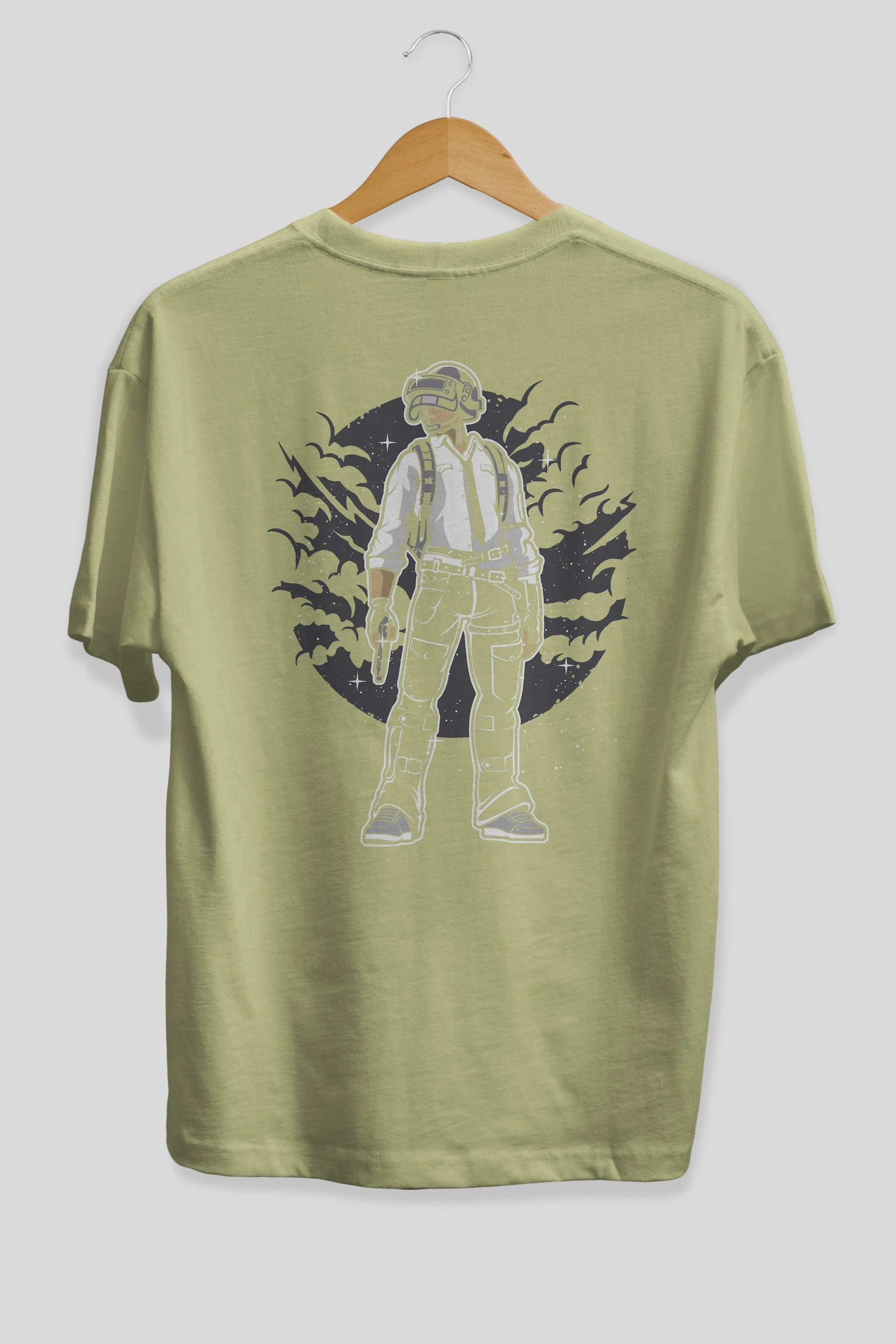 PUBG Arka Baskılı Oversize t-shirt Erkek Kadın Unisex %100 Pamuk