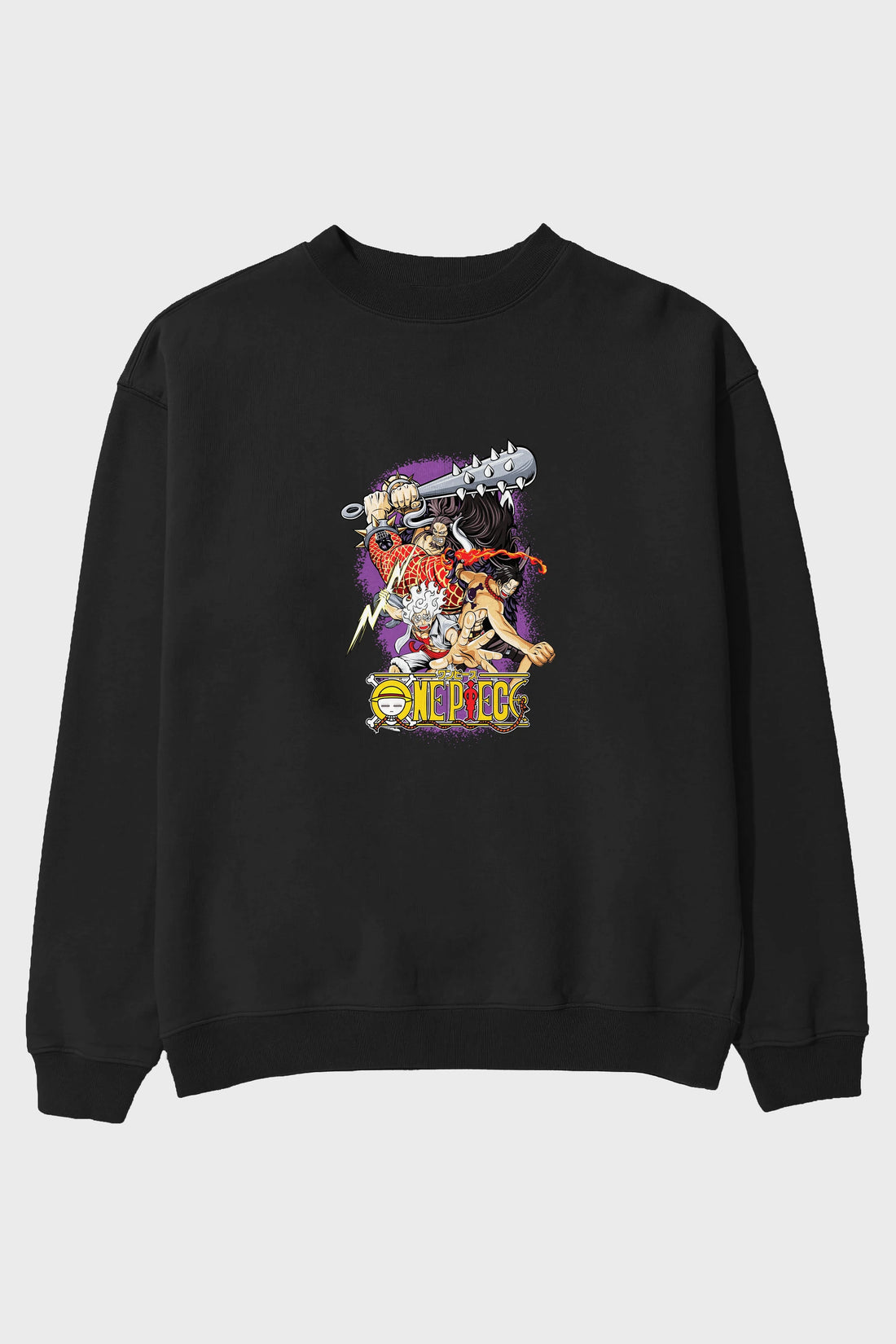 ONE PIECE (6) Anime Ön Baskılı Oversize Sweatshirt Erkek Kadın Unisex
