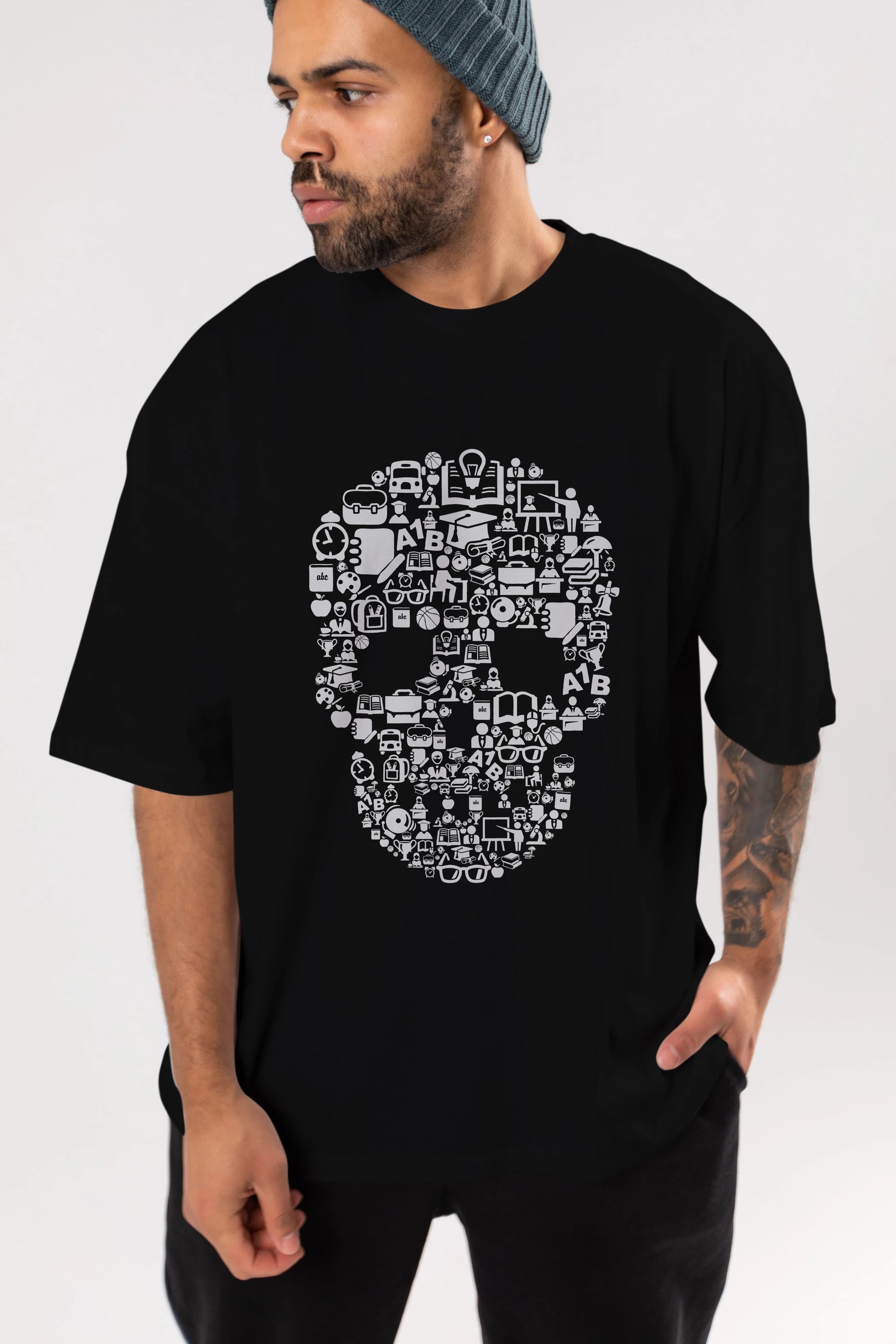 Dead  School Ön Baskılı Oversize t-shirt %100 pamuk Erkek Kadın Unisex