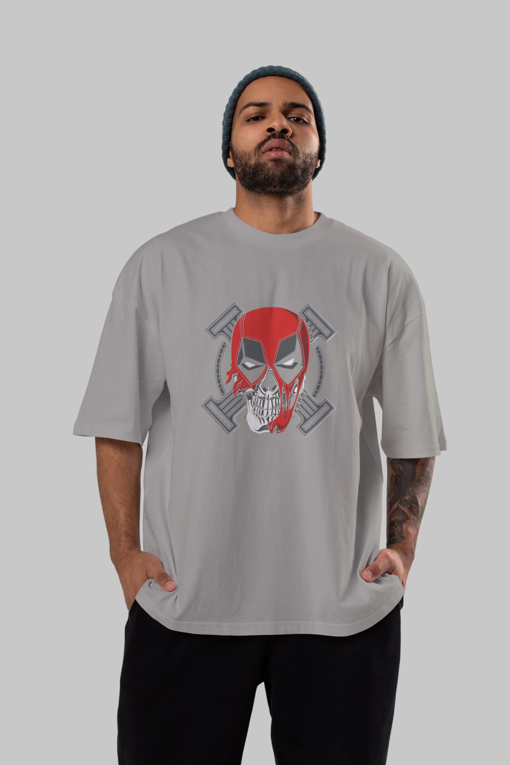 Deadpool (7) Ön Baskılı Oversize t-shirt Erkek Kadın Unisex %100 Pamuk Bisiklet Yaka tişort