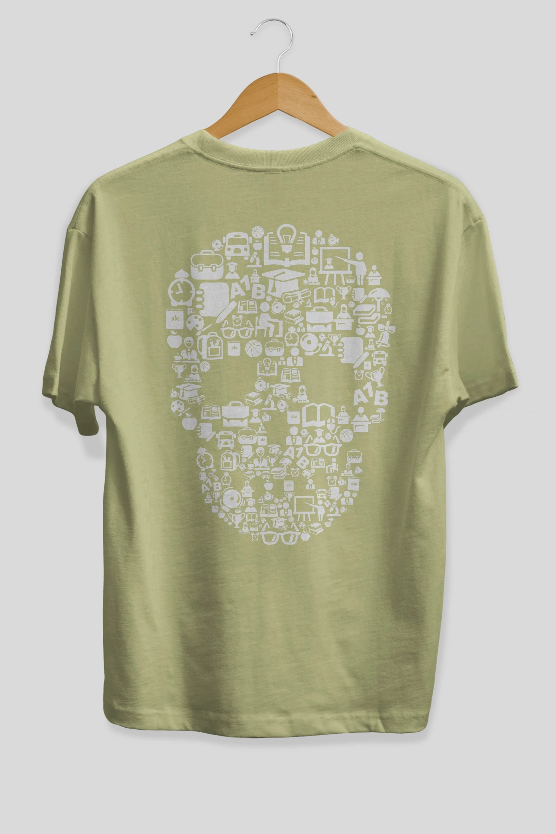 Dead  School Arka Baskılı Oversize t-shirt %100 pamuk Erkek Kadın Unisex