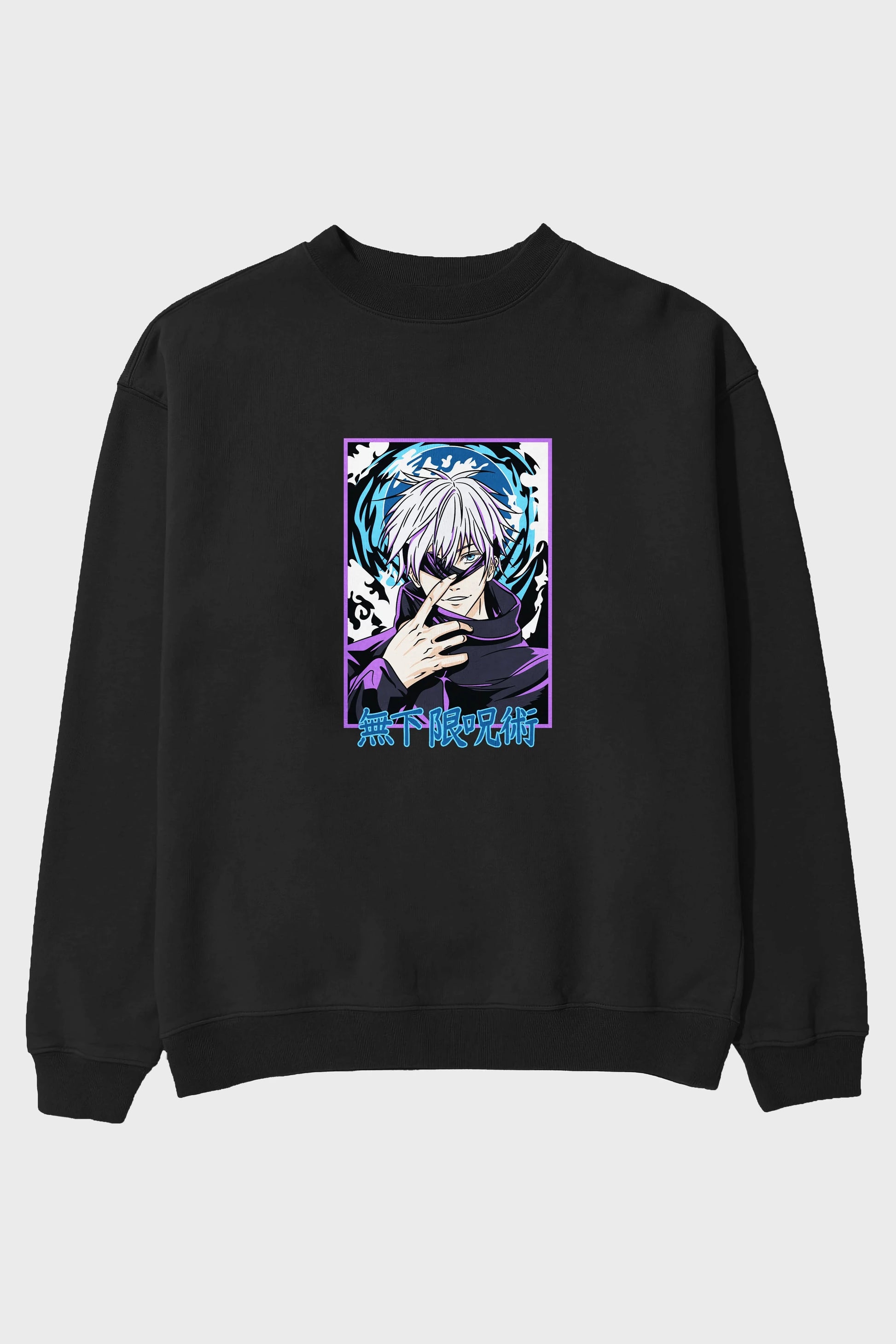 SATORU GOJO 3 Anime Ön Baskılı Oversize Sweatshirt Erkek Kadın Unisex