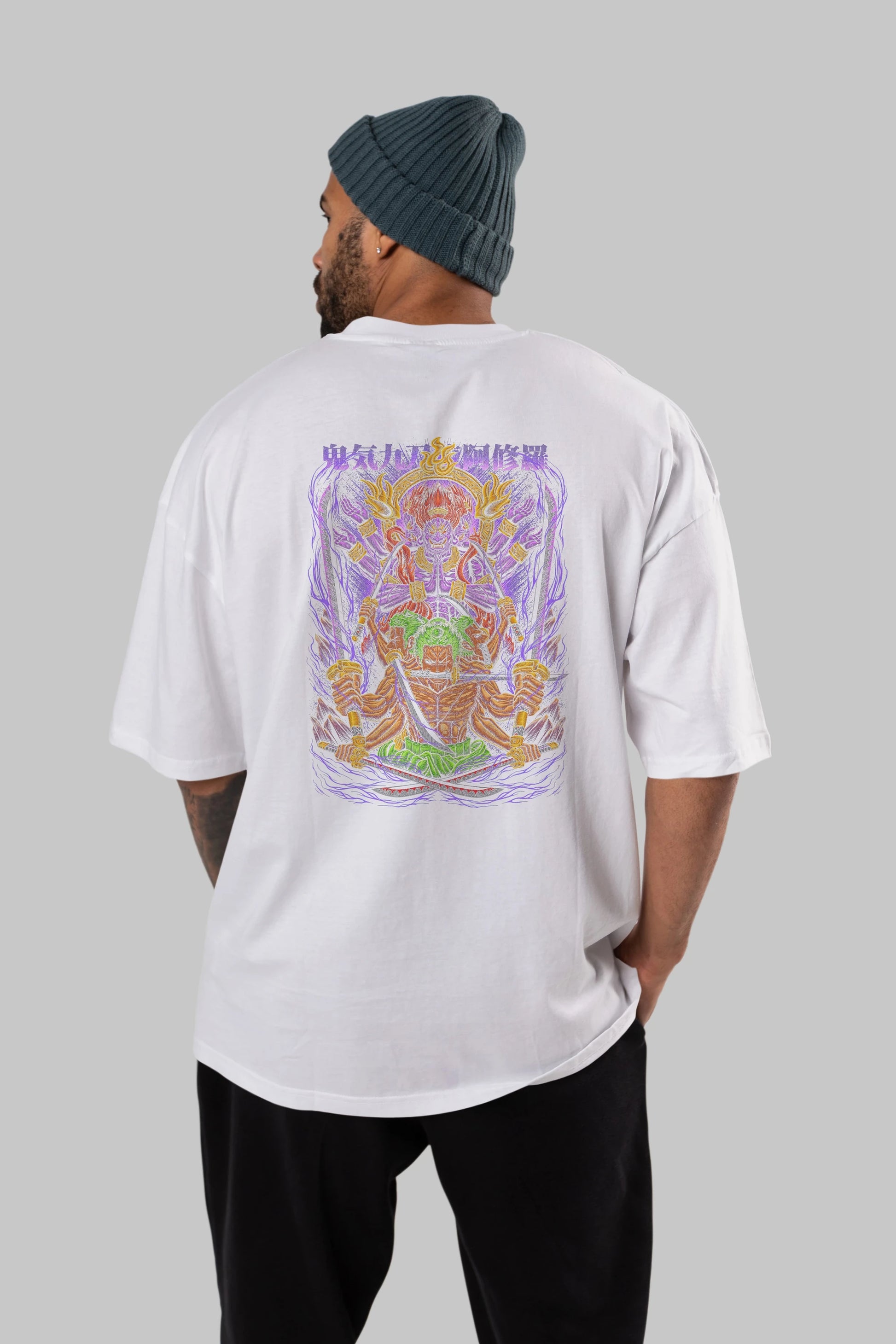RORONOA ZORO 2 Anime Arka Baskılı Oversize t-shirt Erkek Kadın Unisex