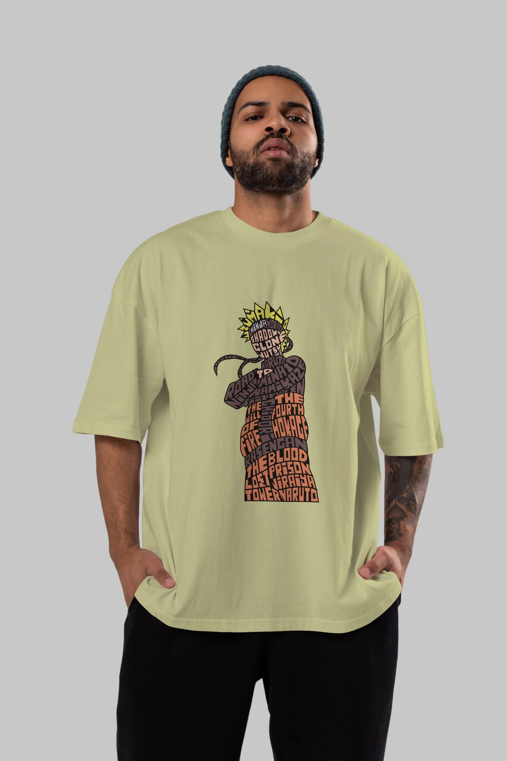 Rasengan Ön Baskılı Oversize t-shirt %100 pamuk Erkek Kadın Unisex
