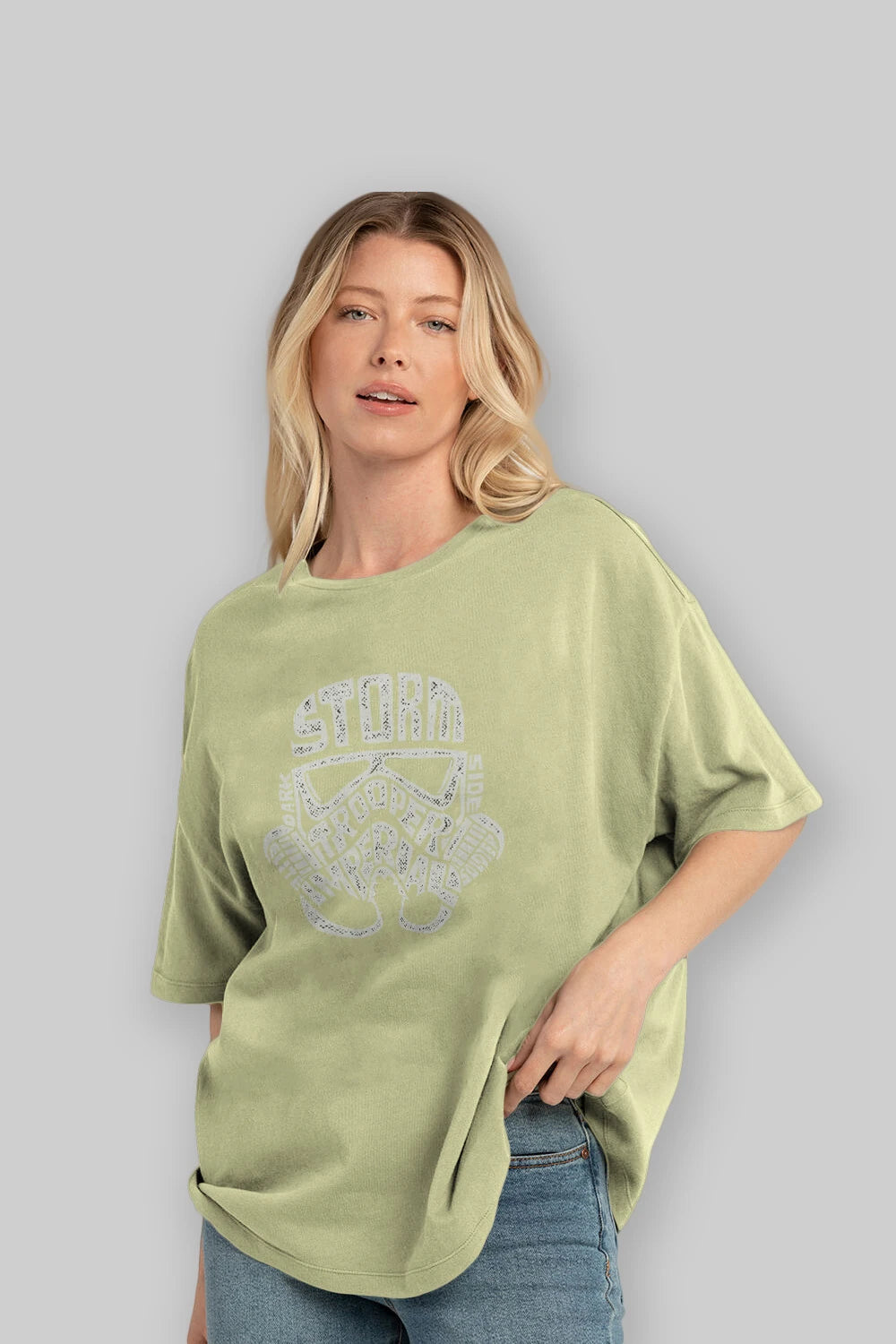 Storm Trooper Ön Baskılı Oversize t-shirt %100 pamuk Erkek Kadın Unisex