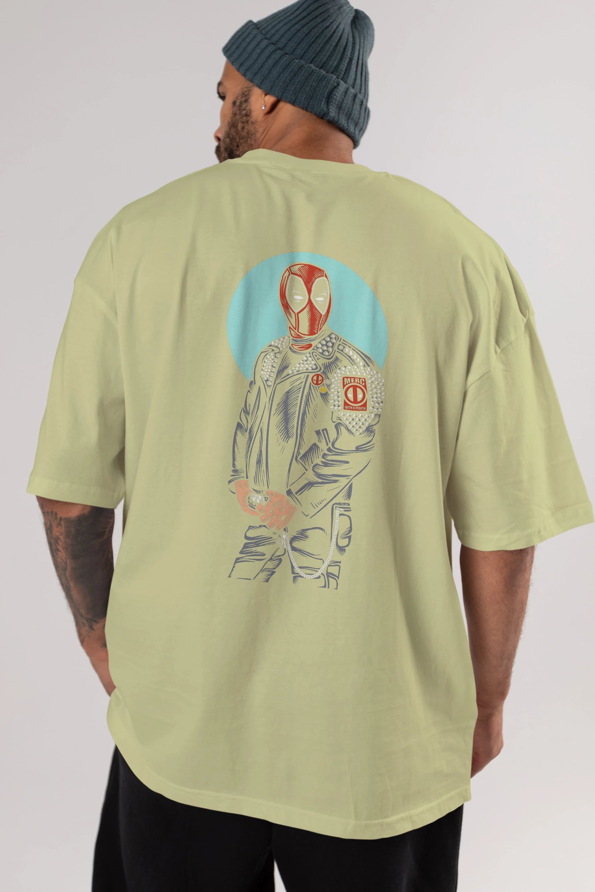 Rebeliion Mercenary Arka Baskılı Oversize t-shirt Erkek Kadın Unisex %100 Pamuk