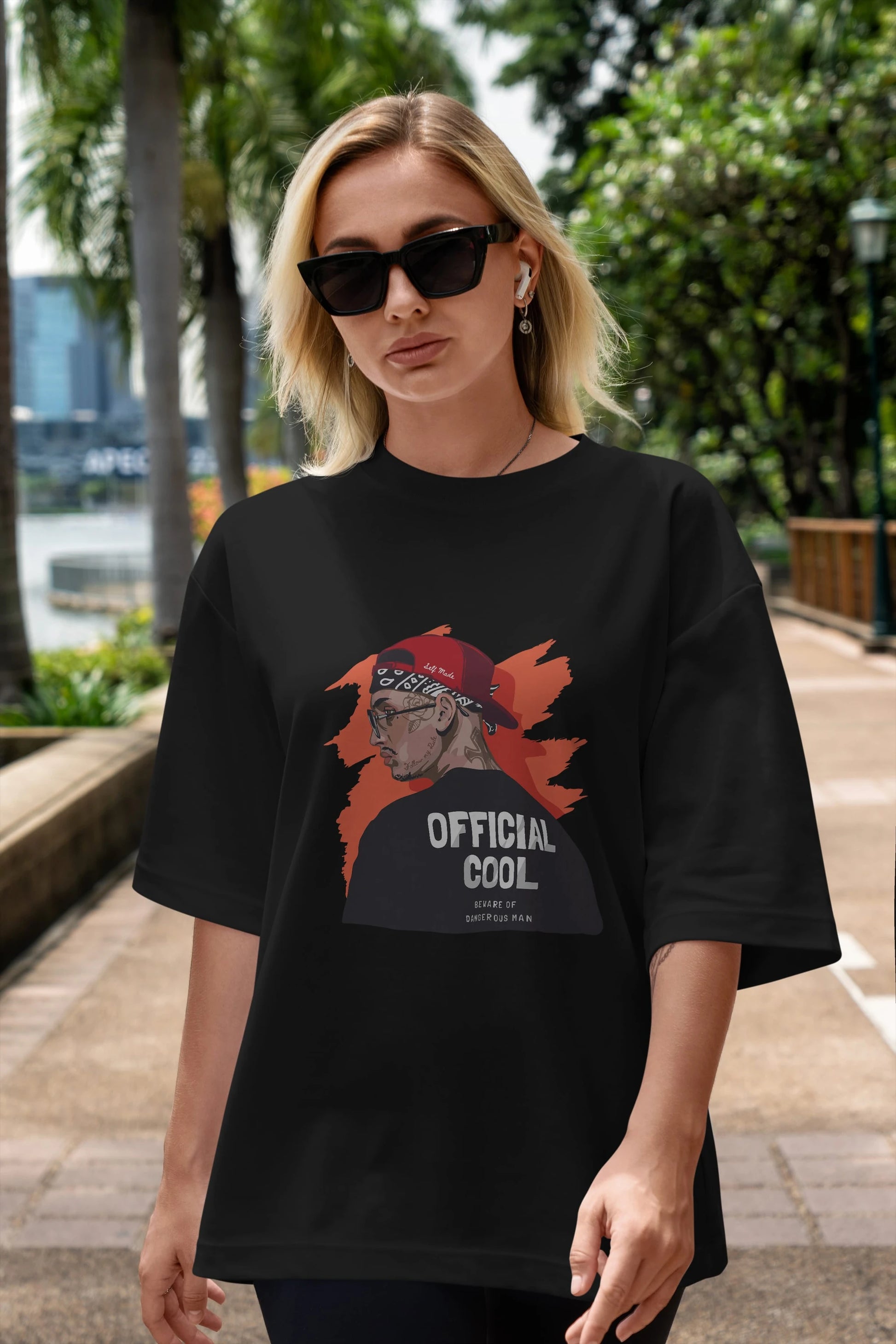 Official Cool Ön Baskılı Oversize t-shirt Erkek Kadın Unisex