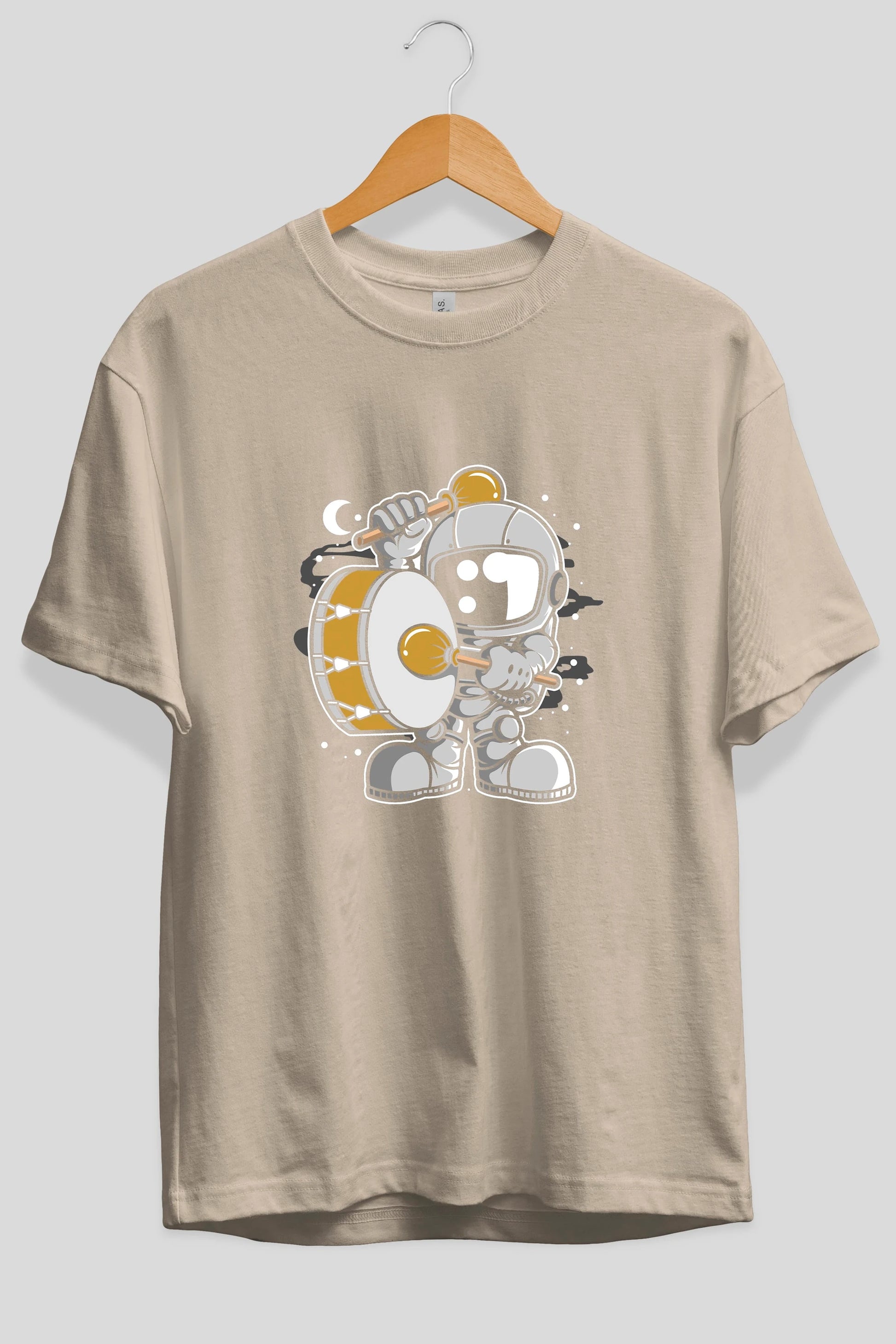 Astronaut Marching Band Ön Baskılı Oversize t-shirt Erkek Kadın Unisex