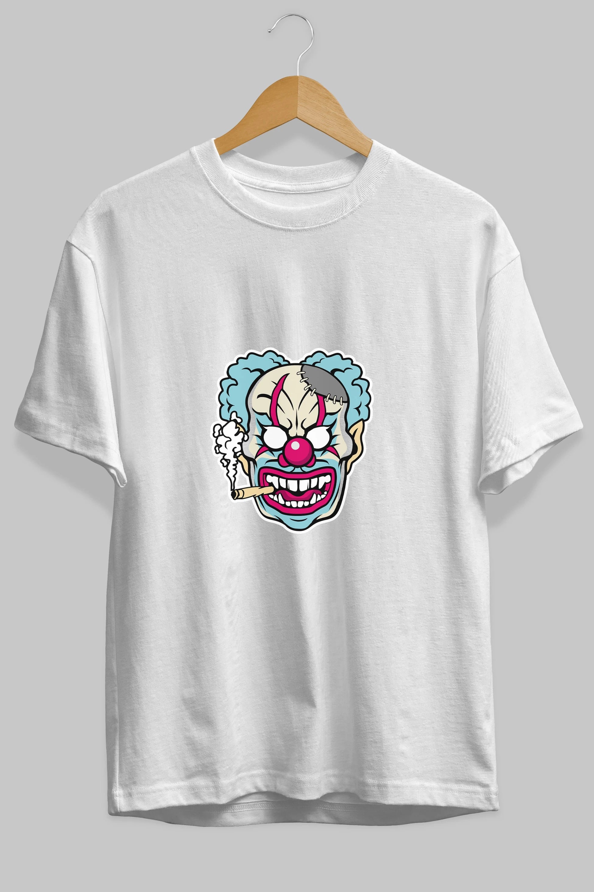 Clown Beast Ön Baskılı Oversize t-shirt Erkek Kadın Unisex %100 Pamuk tişort