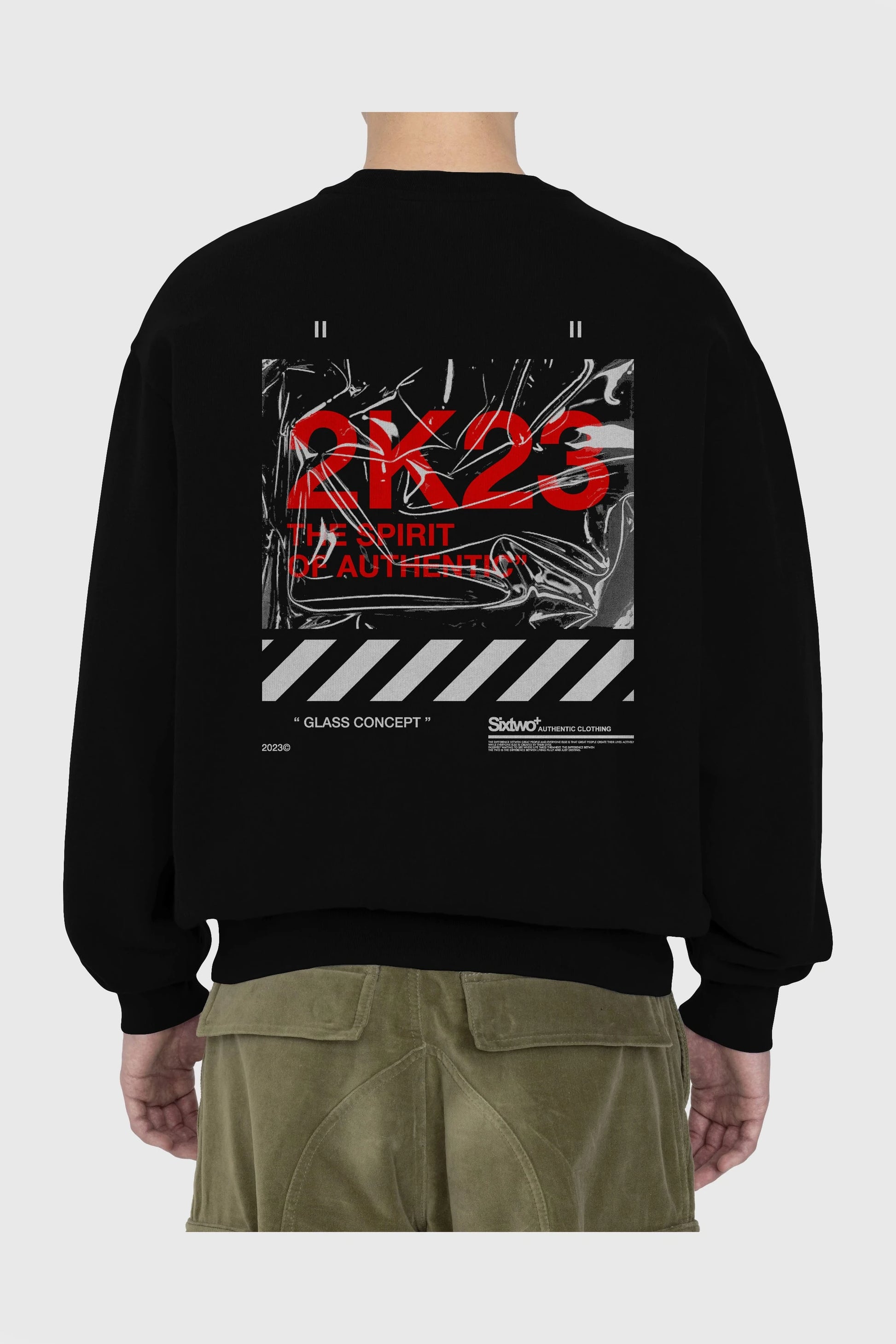 The Spirit Arka Baskılı Oversize Sweatshirt Erkek Kadın Unisex