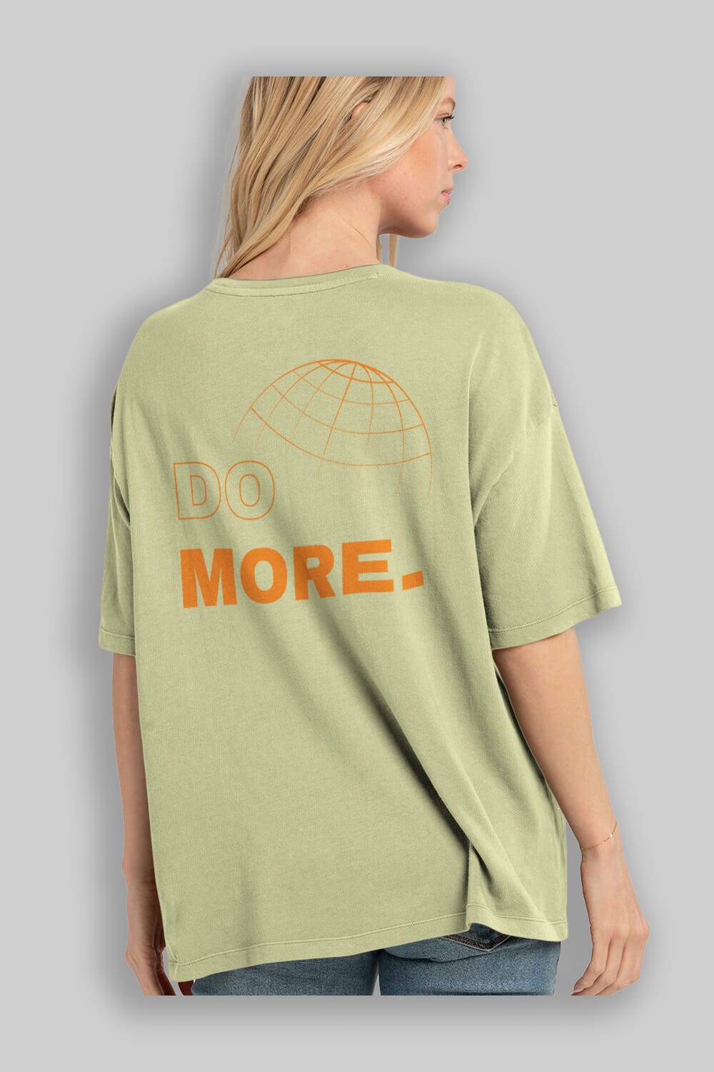 Do More Yazılı Arka Baskılı Oversize t-shirt Erkek Kadın Unisex