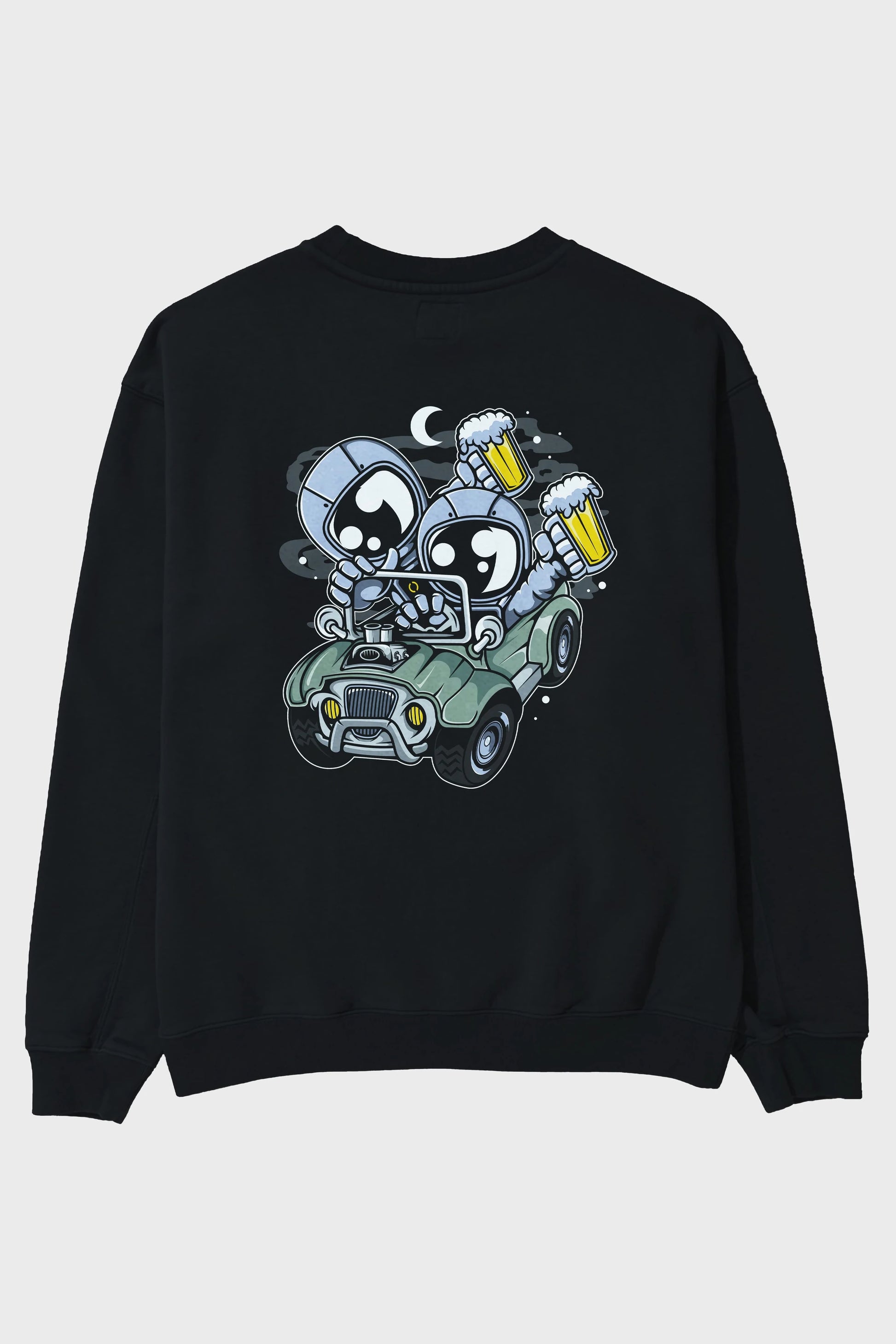 Astronaut Offroad Arka Baskılı Oversize Sweatshirt Erkek Kadın Unisex