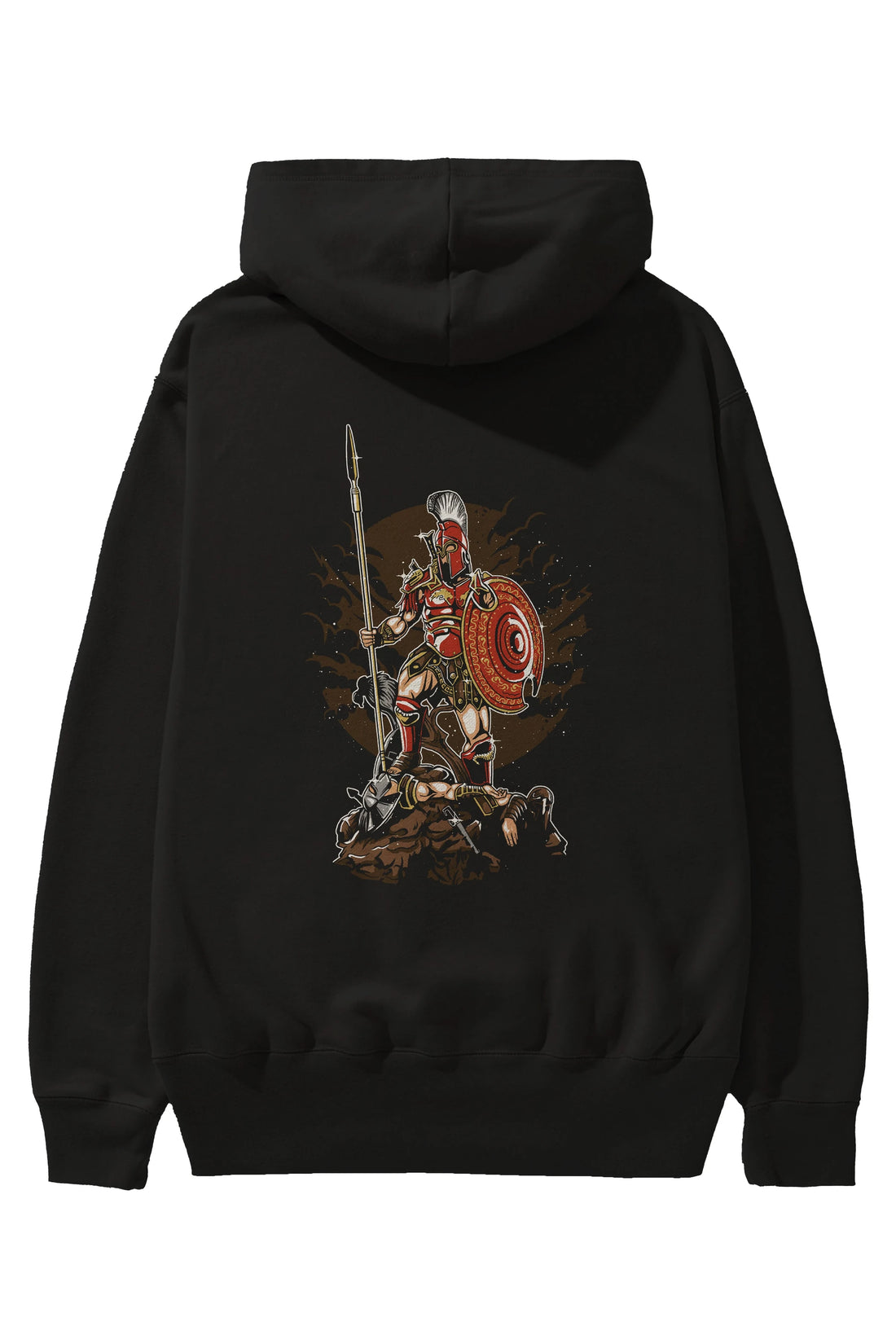 Sparta Arka Baskılı Hoodie Oversize Kapüşonlu Sweatshirt Erkek Kadın Unisex