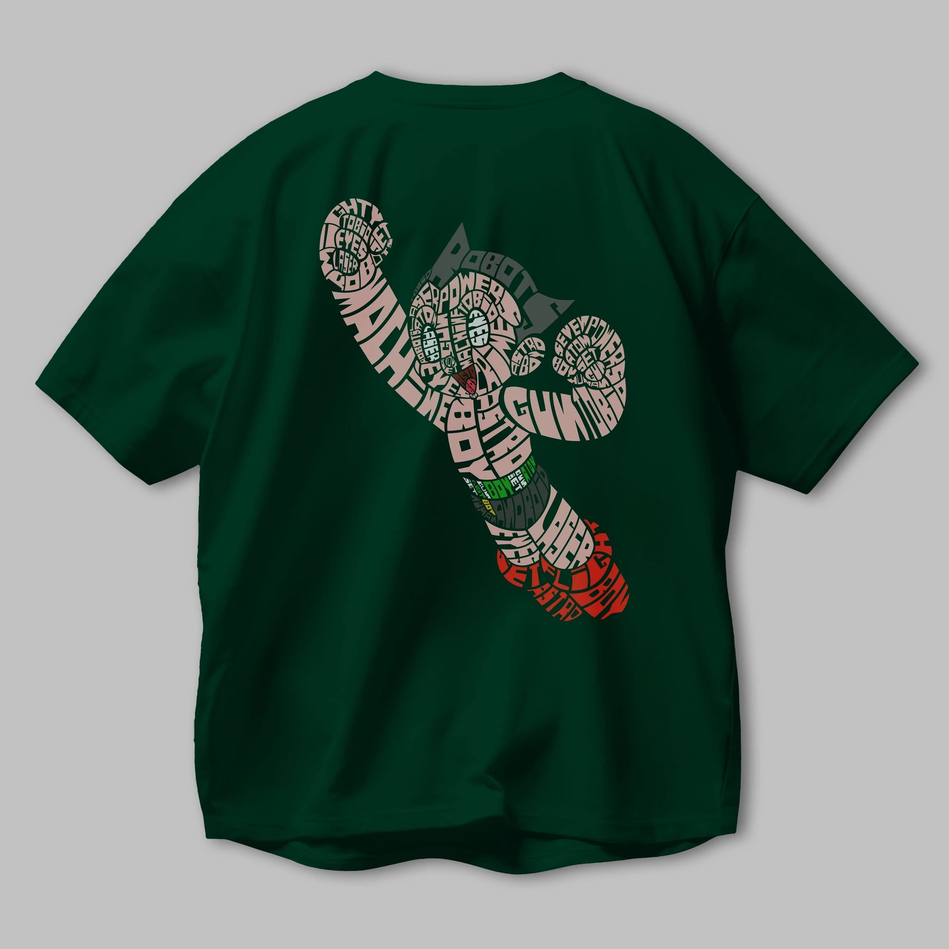 Astroboy Arka Baskılı Oversize t-shirt %100 pamuk Erkek Kadın Unisex