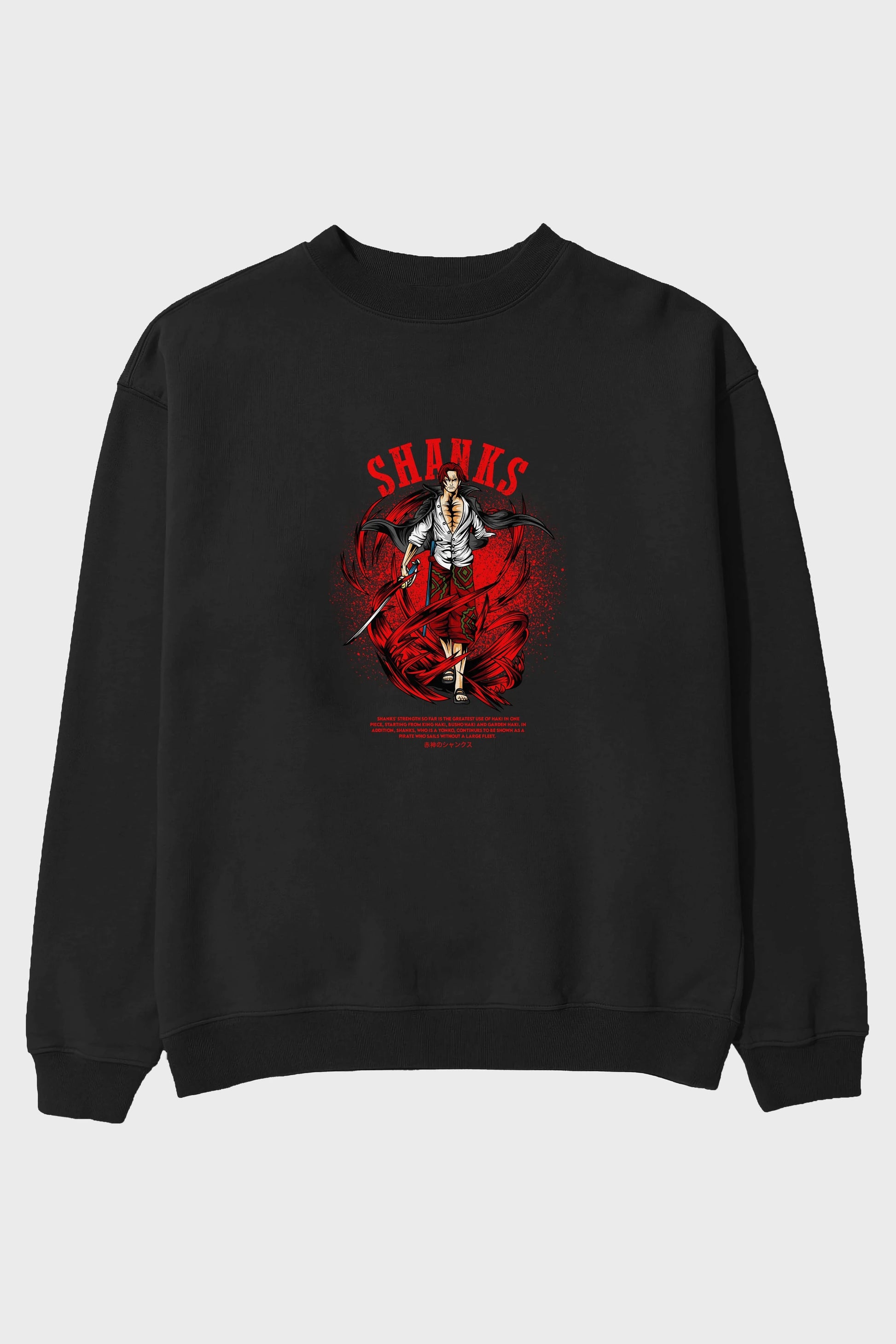 Shanks Anime Ön Baskılı Oversize Sweatshirt Erkek Kadın Unisex