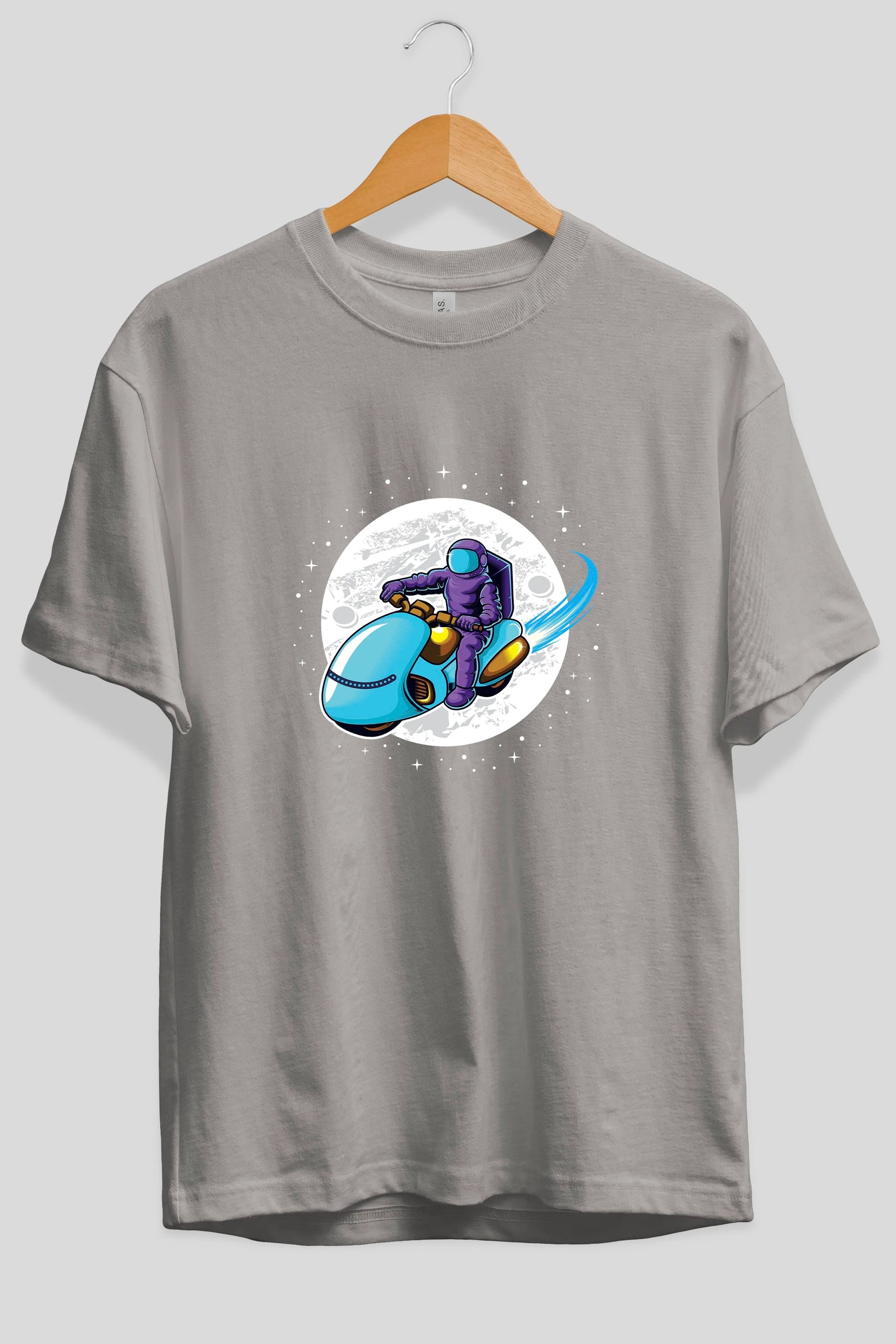 Astrorider in Space Ön Baskılı Oversize t-shirt Erkek Kadın Unisex