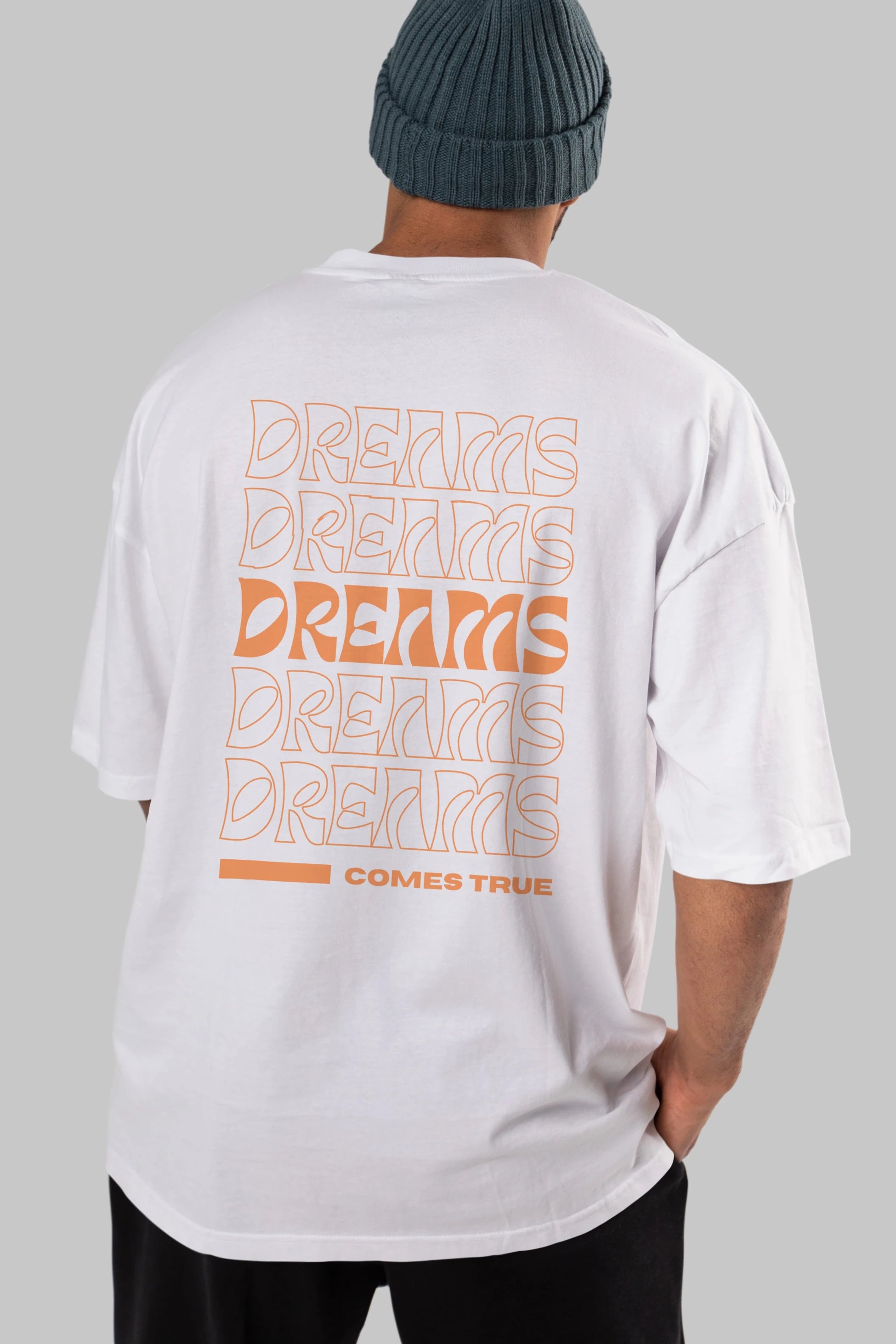 Dreams Yazılı Arka Baskılı Oversize t-shirt Erkek Kadın Unisex