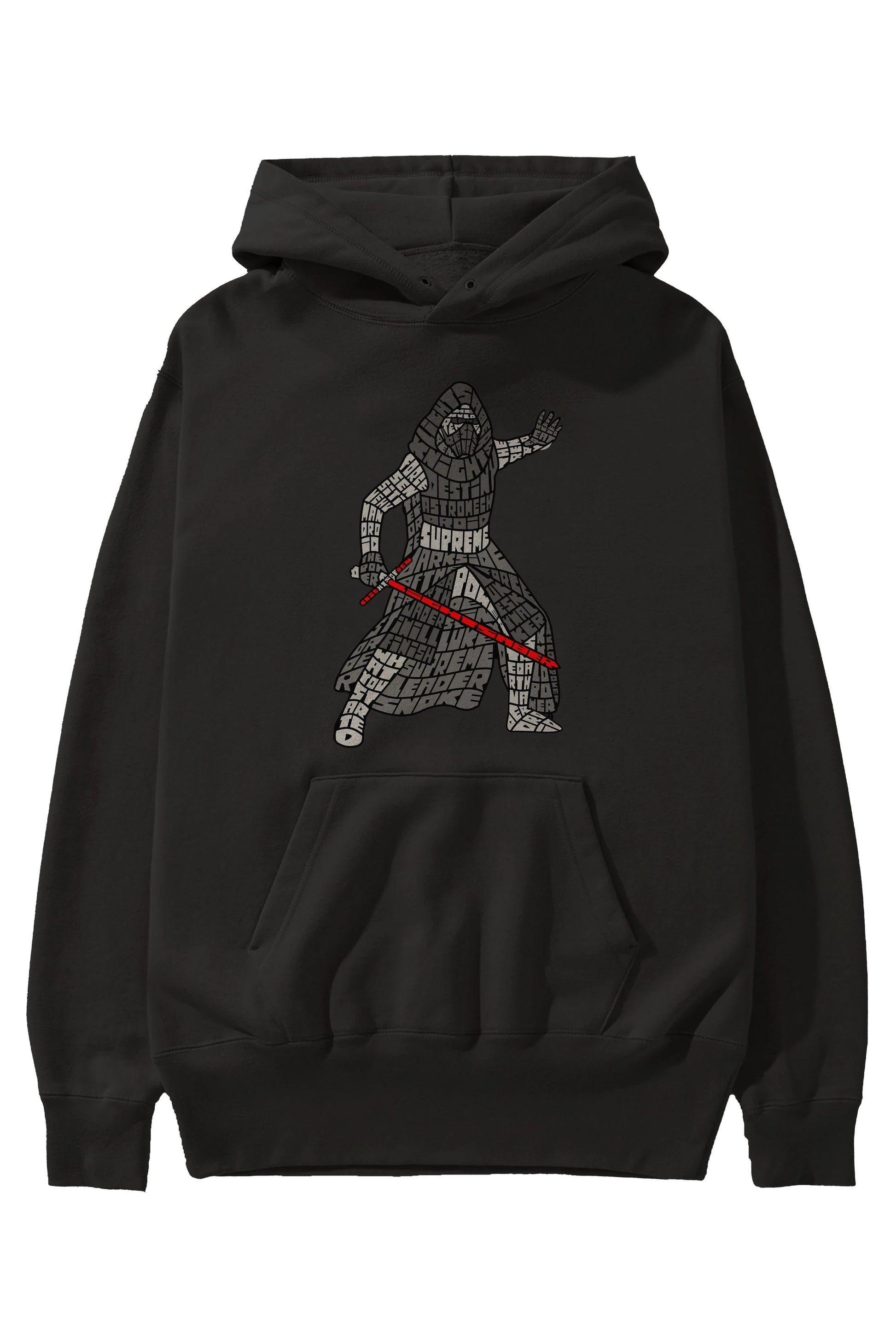 Kylo Ön Baskılı Hoodie Oversize Kapüşonlu Sweatshirt Erkek Kadın Unisex