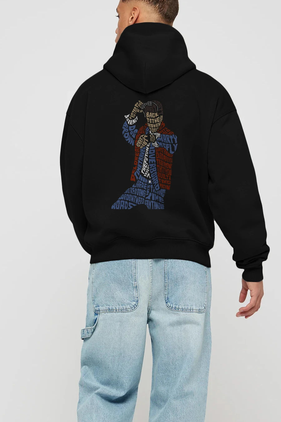 Back To The Hoverboard Arka Baskılı Hoodie Oversize Kapüşonlu Sweatshirt Erkek Kadın Unisex