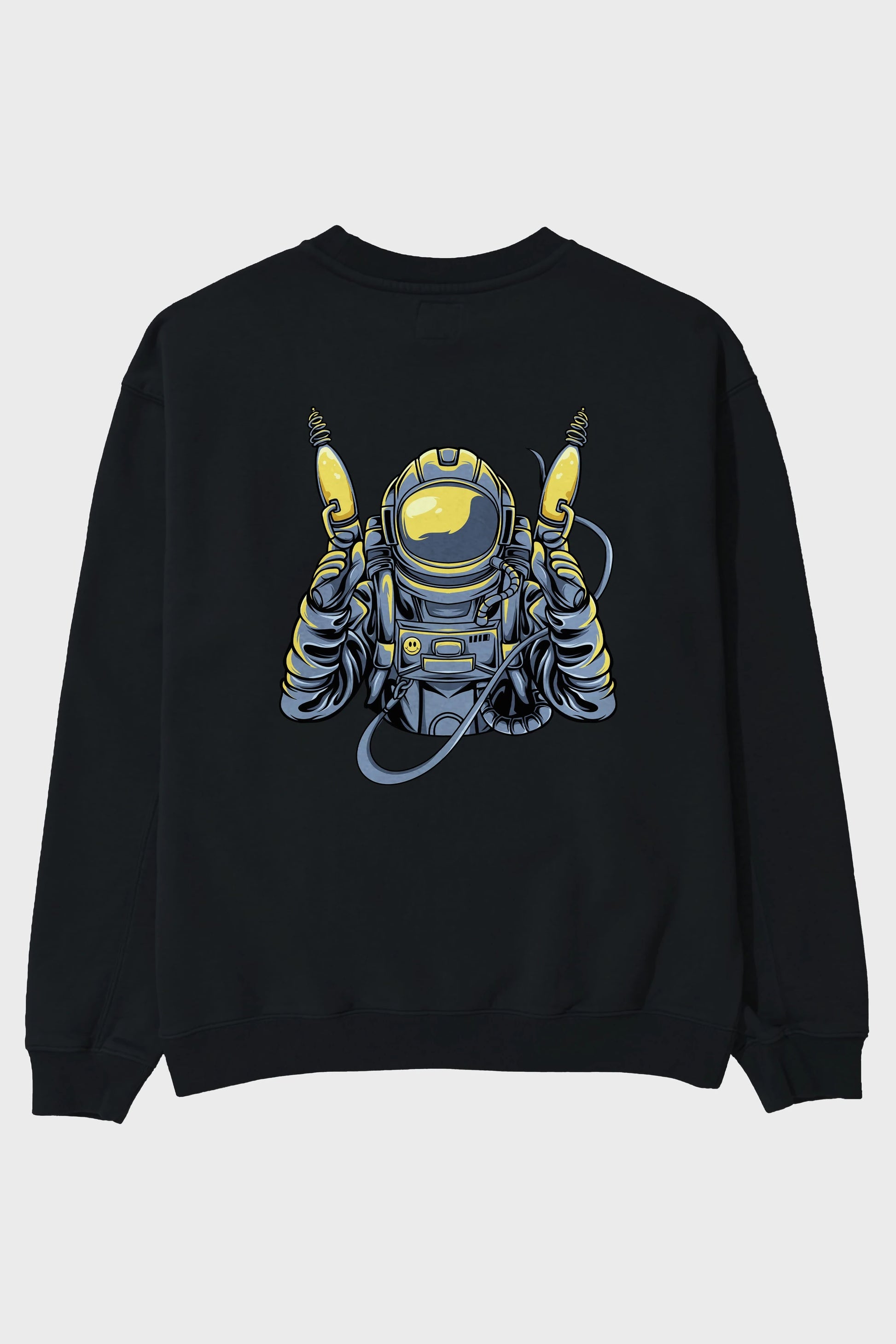 Alien Hunter Arka Baskılı Oversize Sweatshirt Erkek Kadın Unisex
