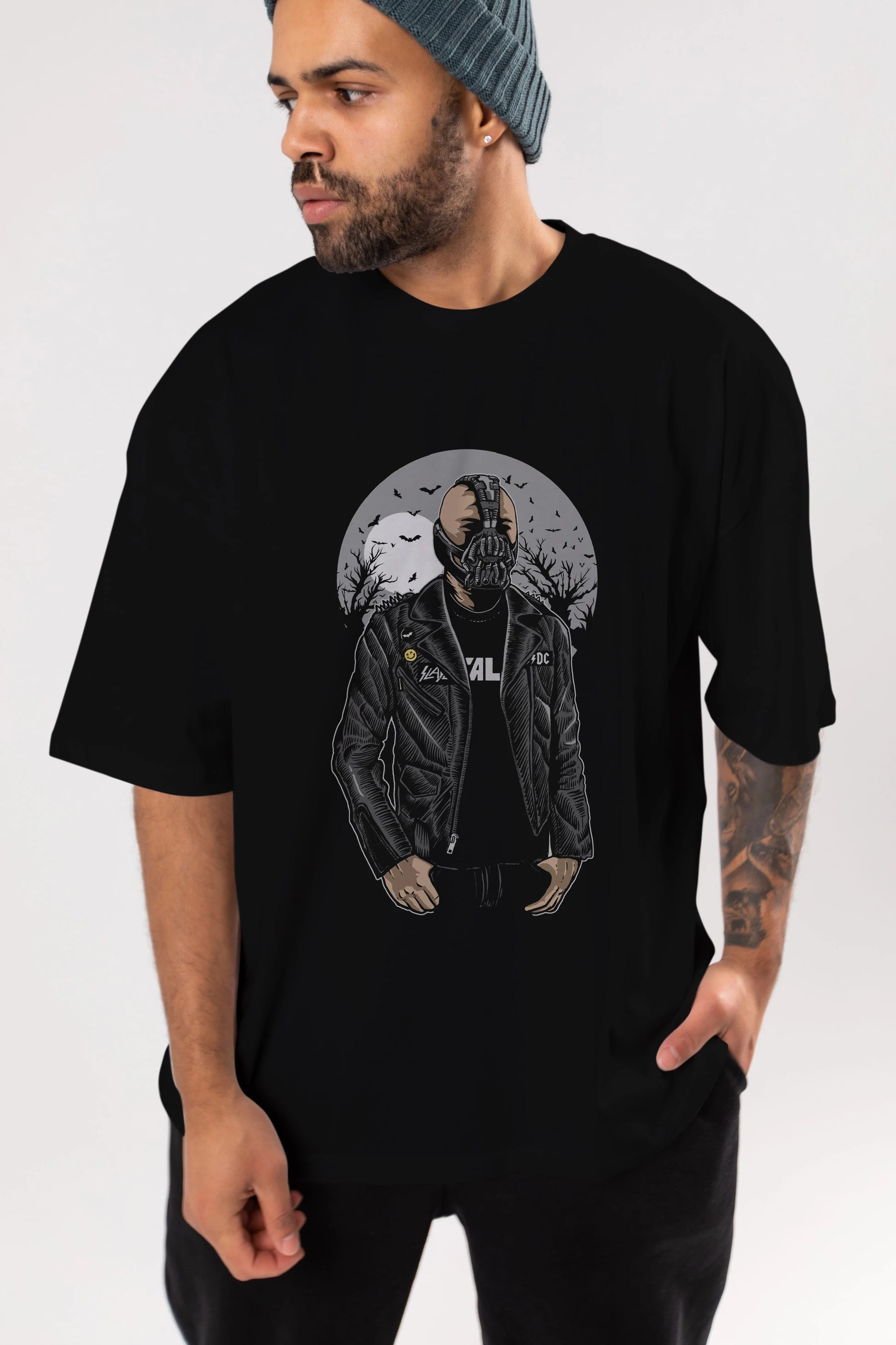 Bane Ön Baskılı Oversize t-shirt Erkek Kadın Unisex %100 Pamuk tişort