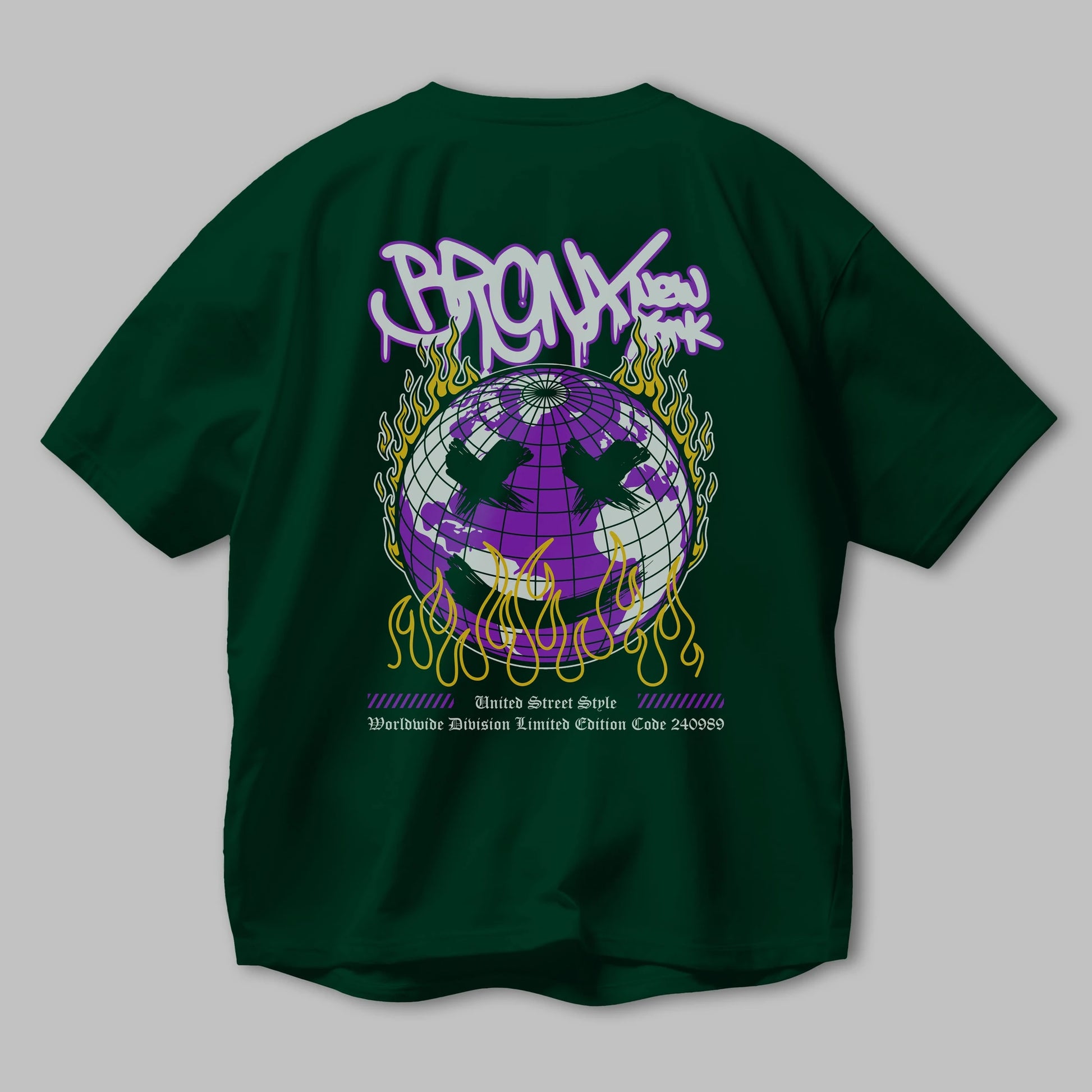 Bronx New York Arka Baskılı Oversize t-shirt Erkek Kadın Unisex
