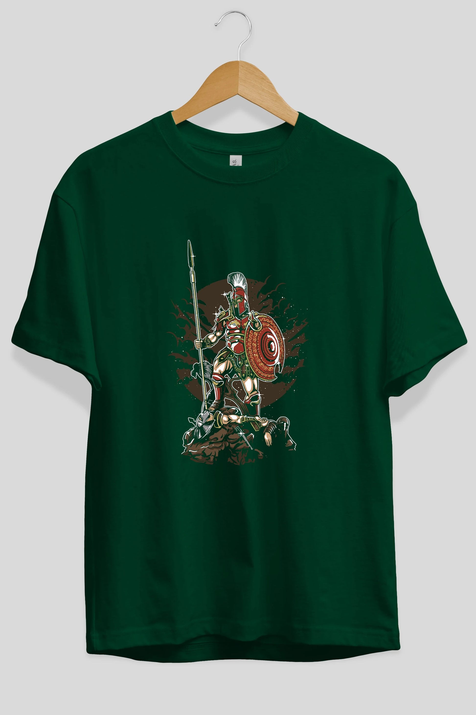Sparta Ön Baskılı Oversize t-shirt Erkek Kadın Unisex %100 Pamuk tişort