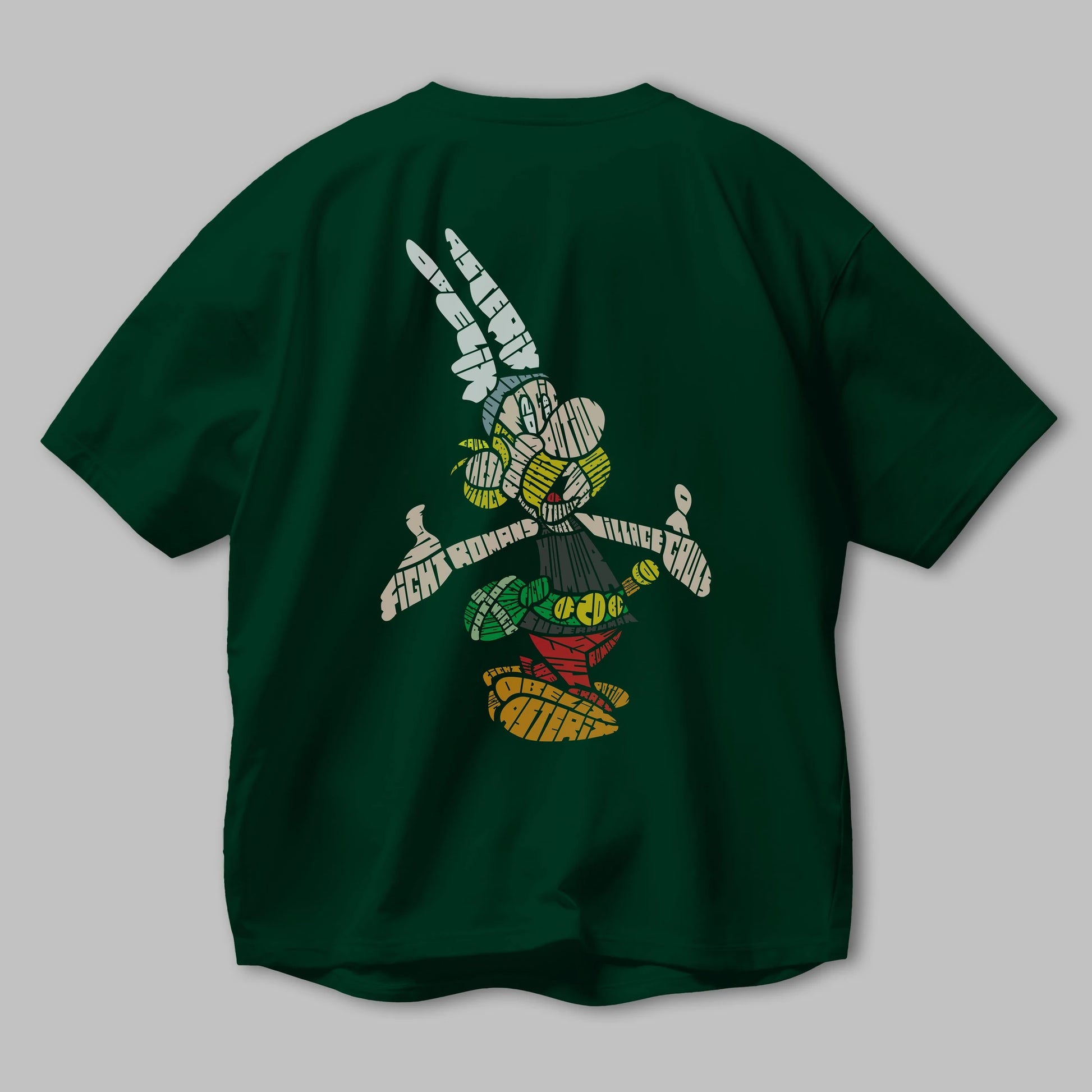 Asterix Arka Baskılı Oversize t-shirt %100 pamuk Erkek Kadın Unisex