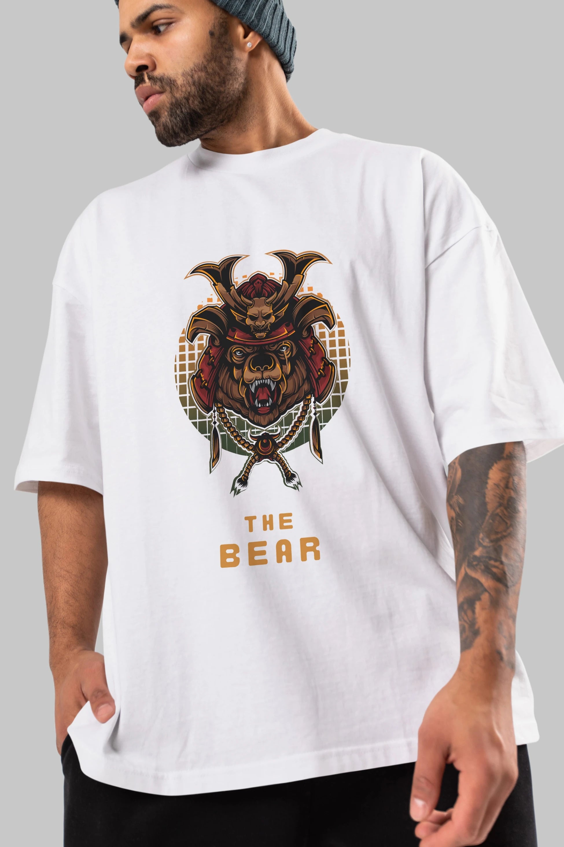 The Bear 2 Ön Baskılı Oversize t-shirt Erkek Kadın Unisex