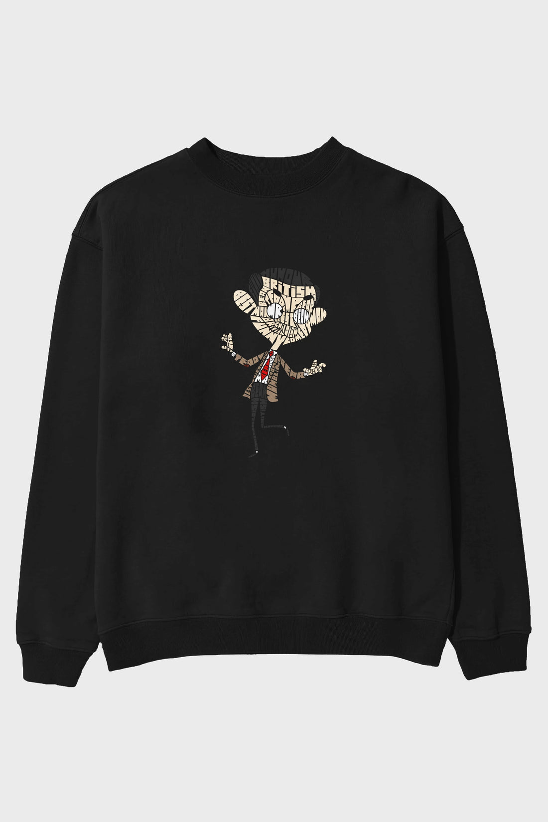 Mr Bean Ön Baskılı Oversize Sweatshirt Erkek Kadın Unisex