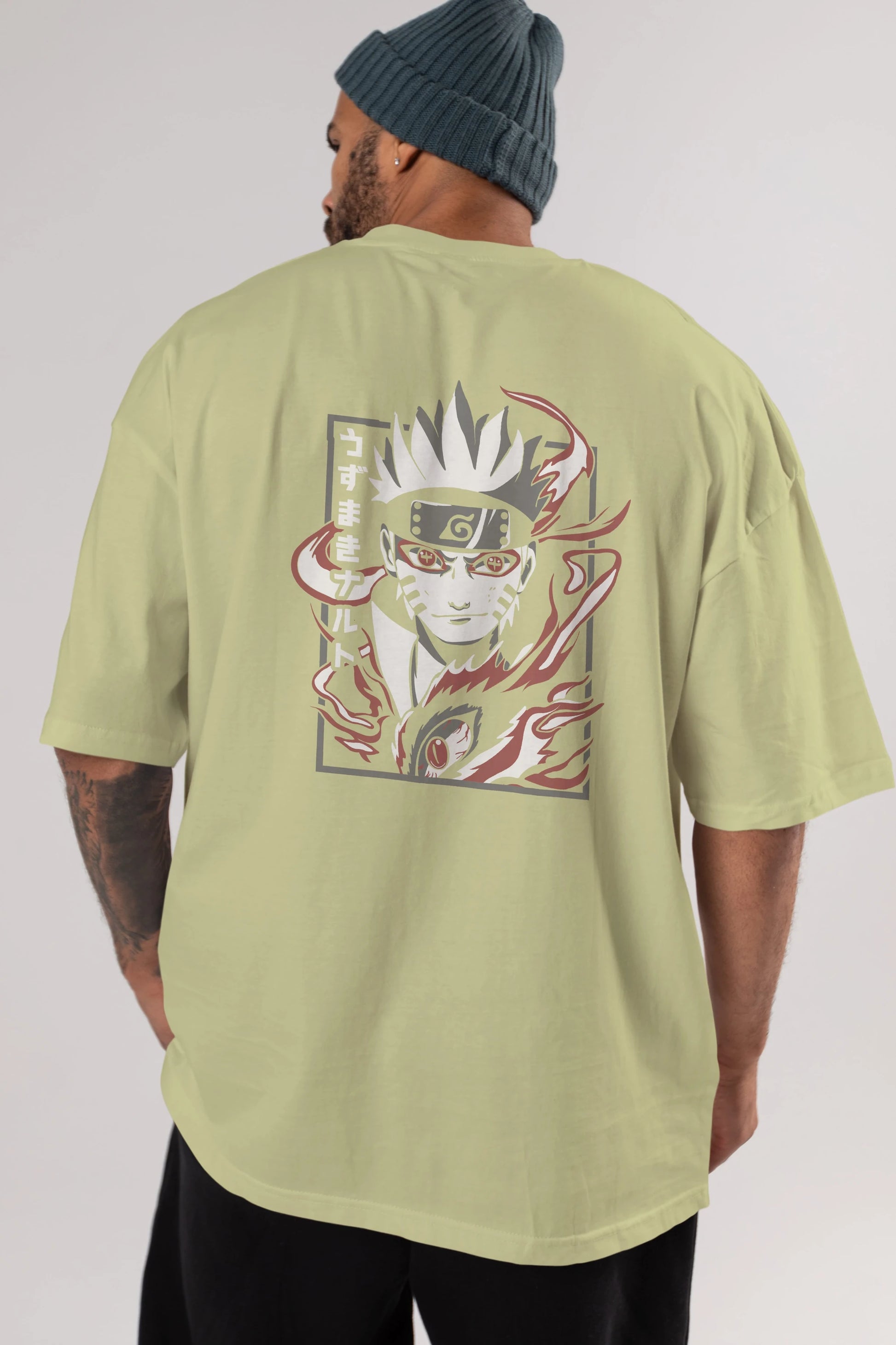NarutoMod Anime Arka Baskılı Oversize t-shirt Erkek Kadın Unisex