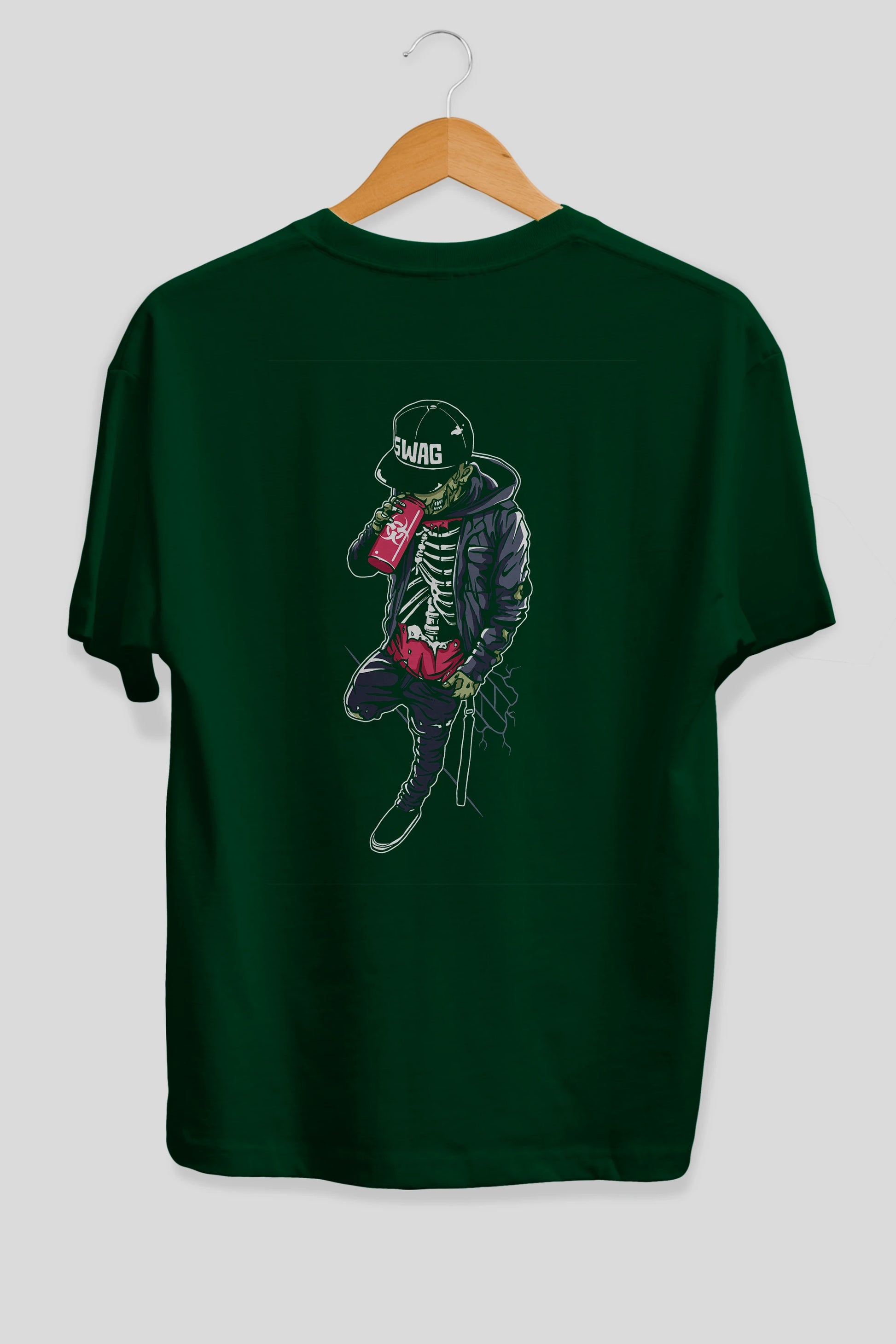 Zombie Swag Arka Baskılı Oversize t-shirt Erkek Kadın Unisex %100 Pamuk