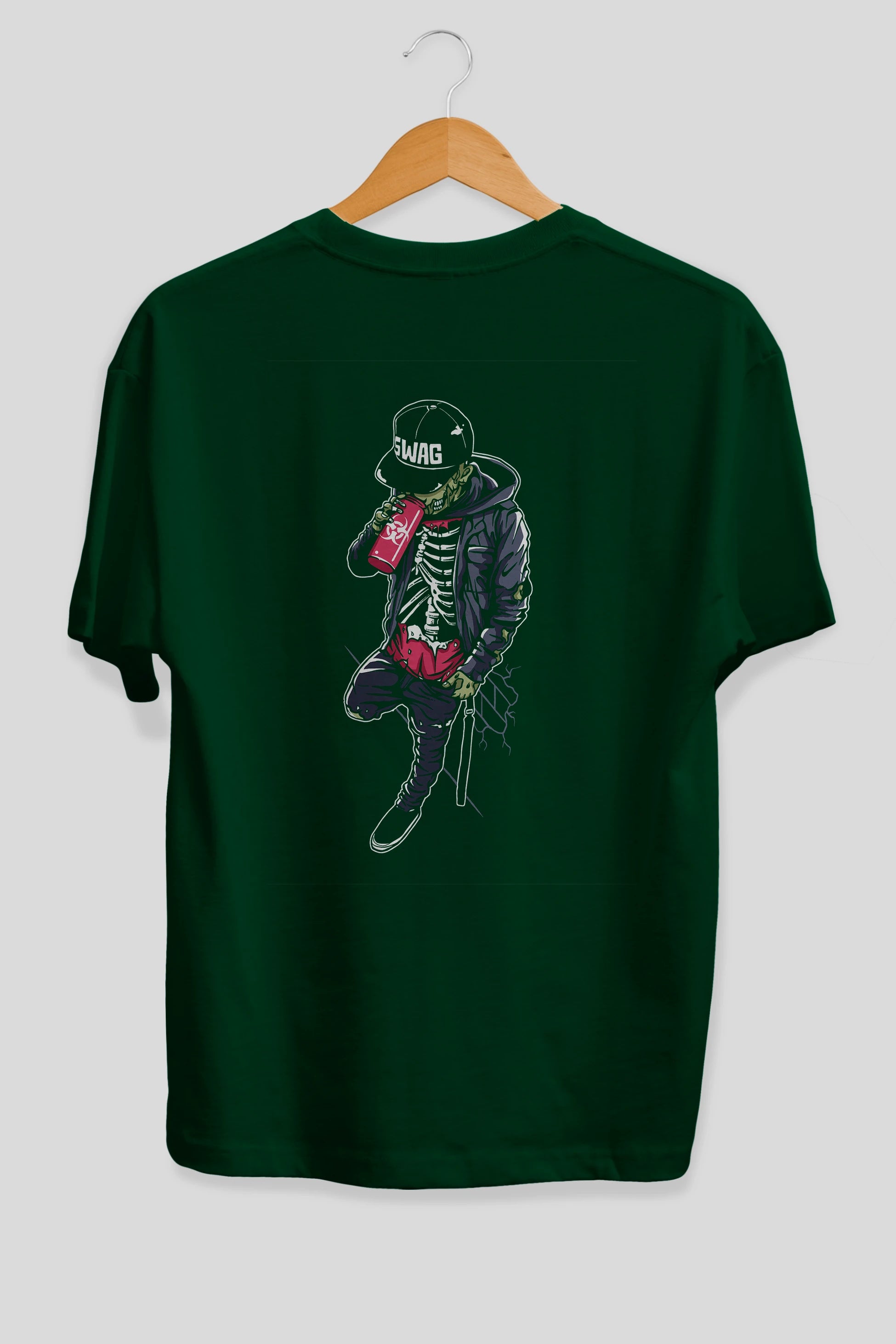 Zombie Swag Arka Baskılı Oversize t-shirt Erkek Kadın Unisex %100 Pamuk