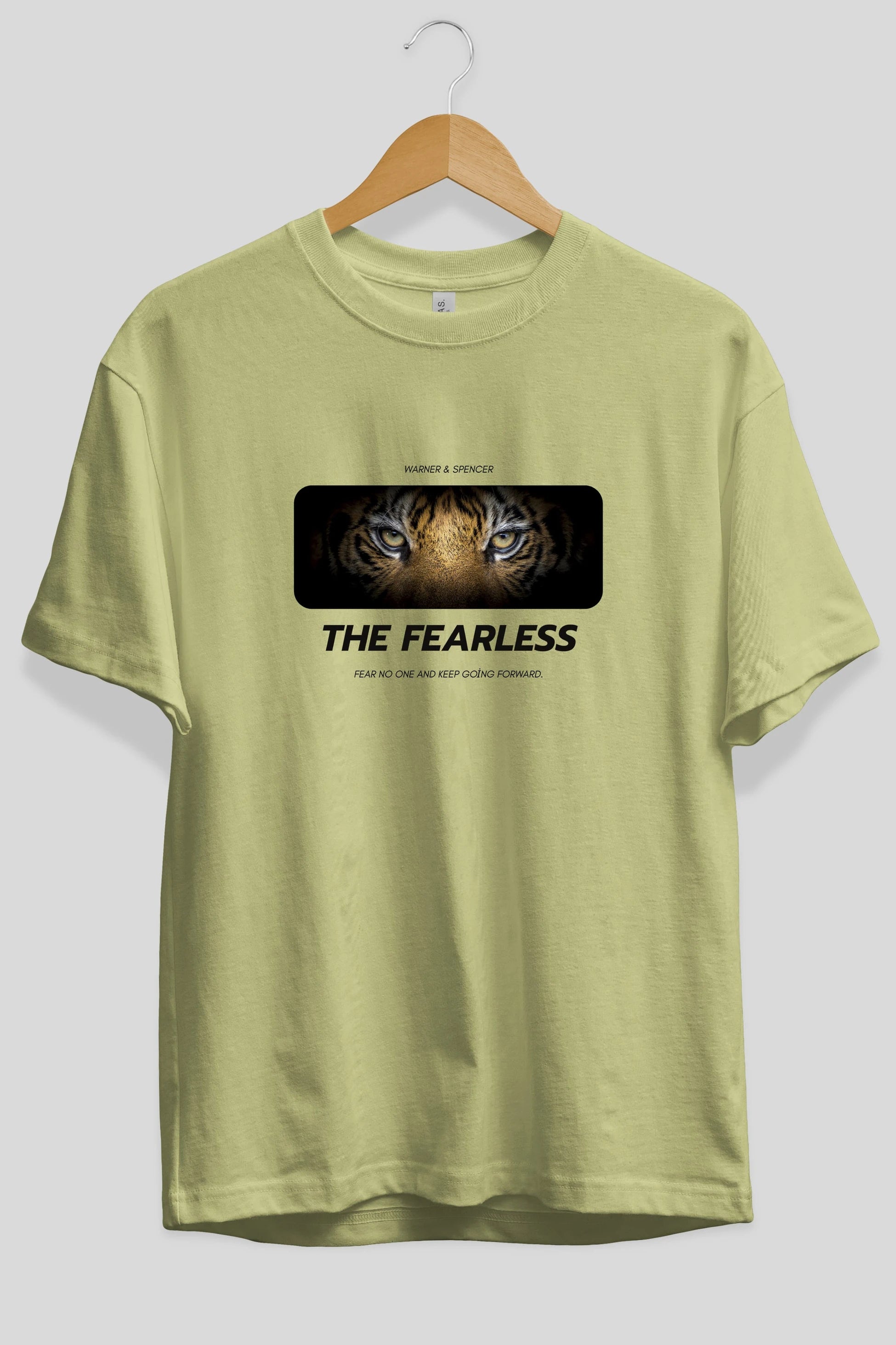 The Fearless Yazılı Ön Baskılı Oversize t-shirt Erkek Kadın Unisex