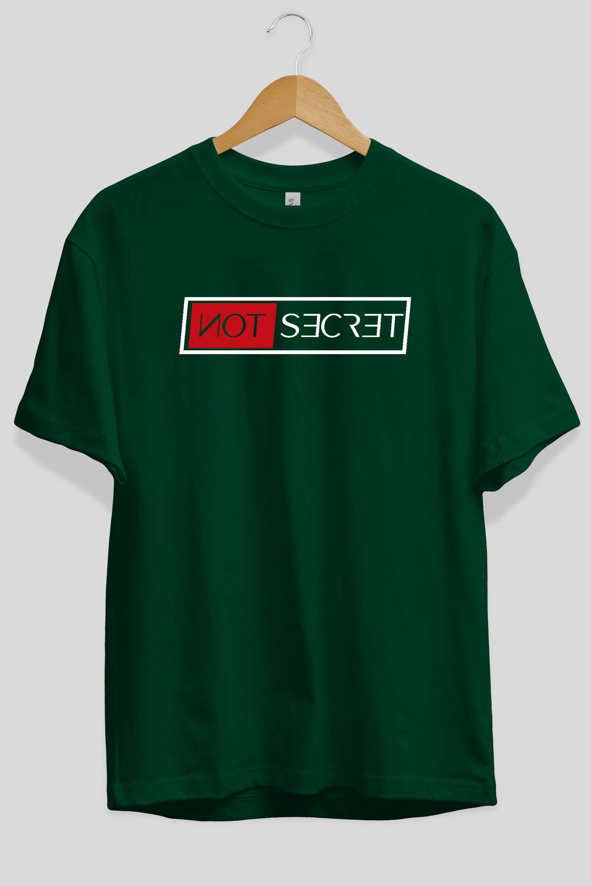 Not Secret Ön Baskılı Oversize t-shirt %100 pamuk Erkek Kadın Unisex