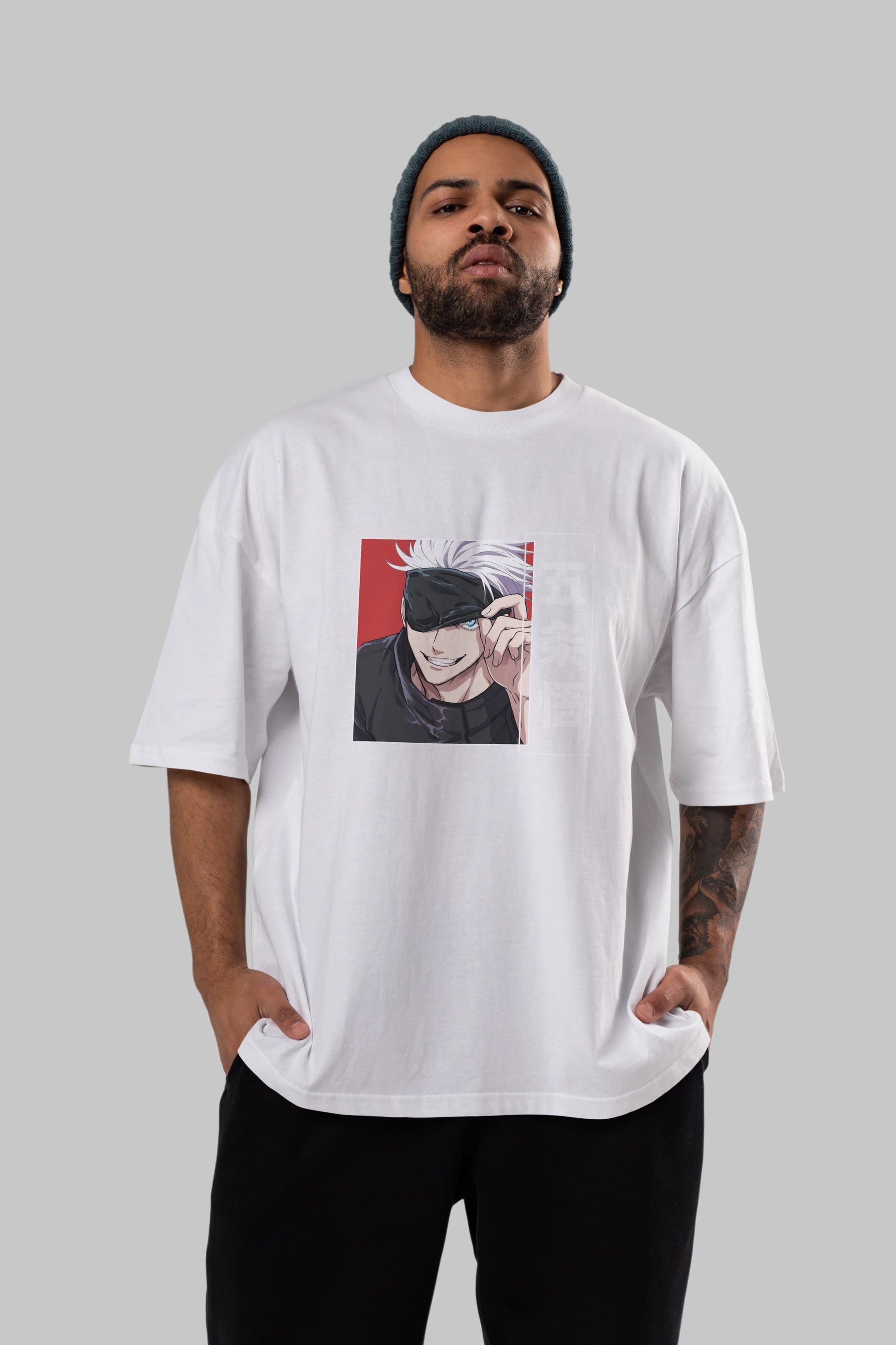 JUJUTSU KAISEN Anime Ön Baskılı Oversize t-shirt %100 pamuk Erkek Kadın Unisex