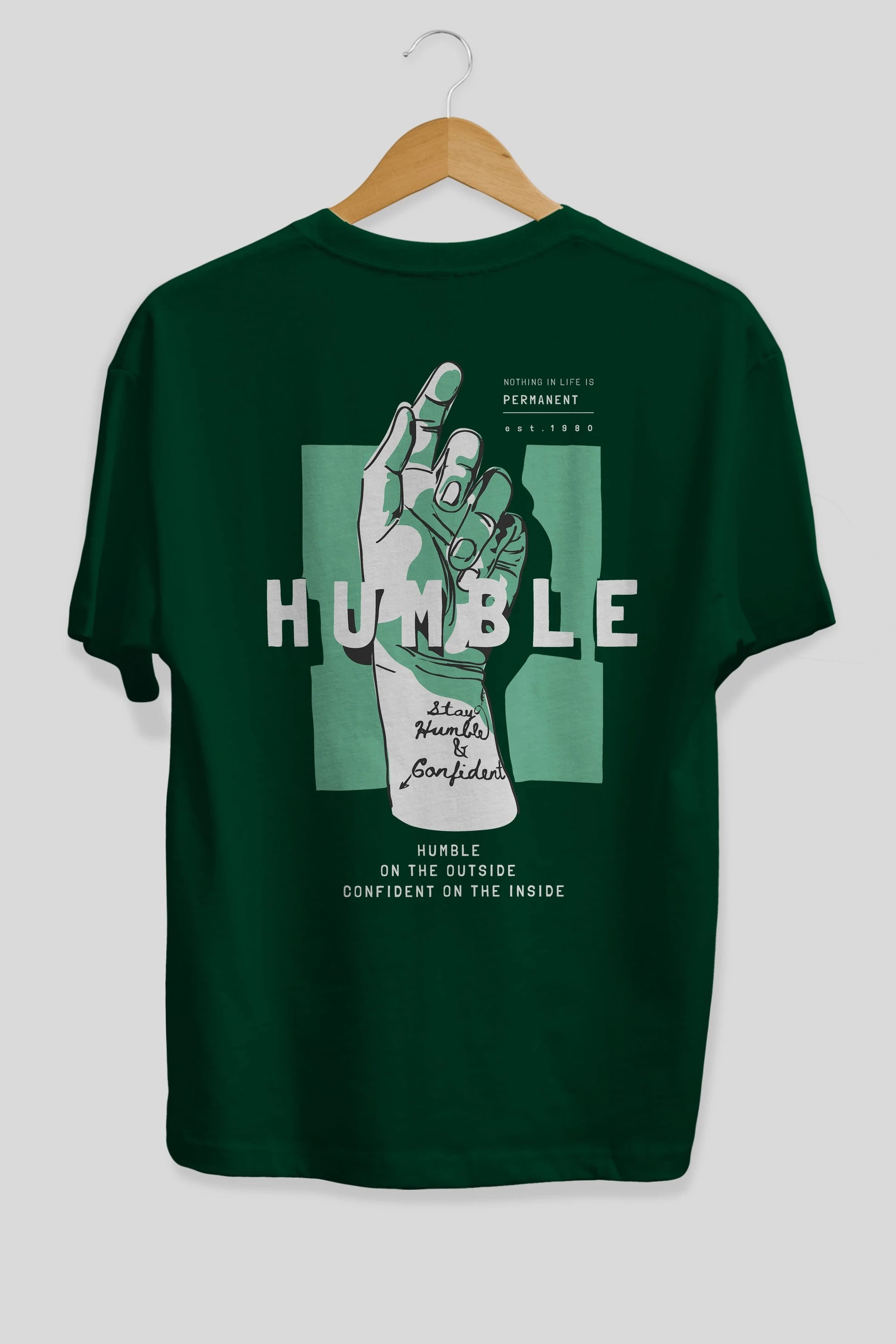 Humble Arka Baskılı Oversize t-shirt Erkek Kadın Unisex
